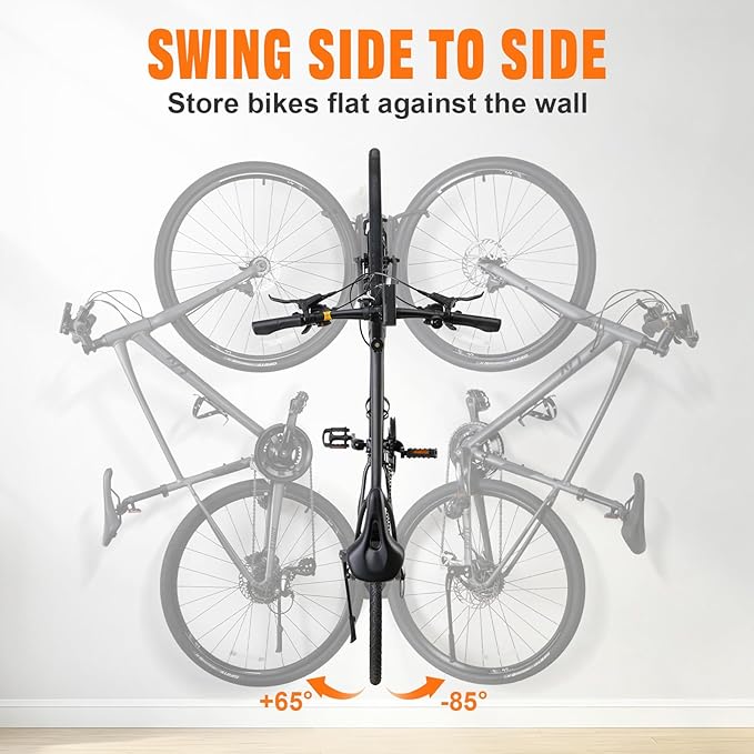 Soporte de pared giratorio QAQ para bicicleta, 66 lbs, acero miniatura 4