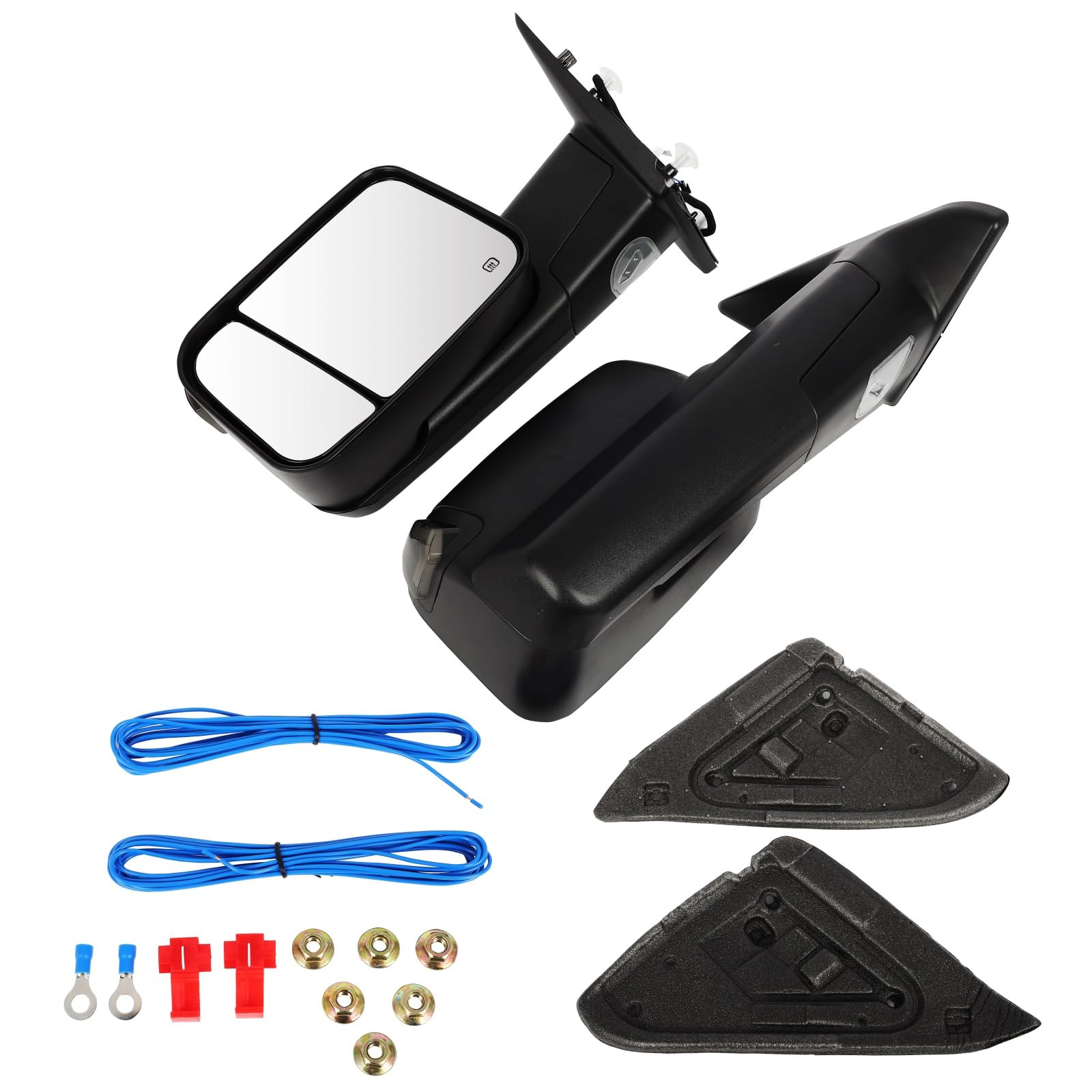 Towing Mirrors Pair suitable For 2009-2017 For Dodge For Ram 1500