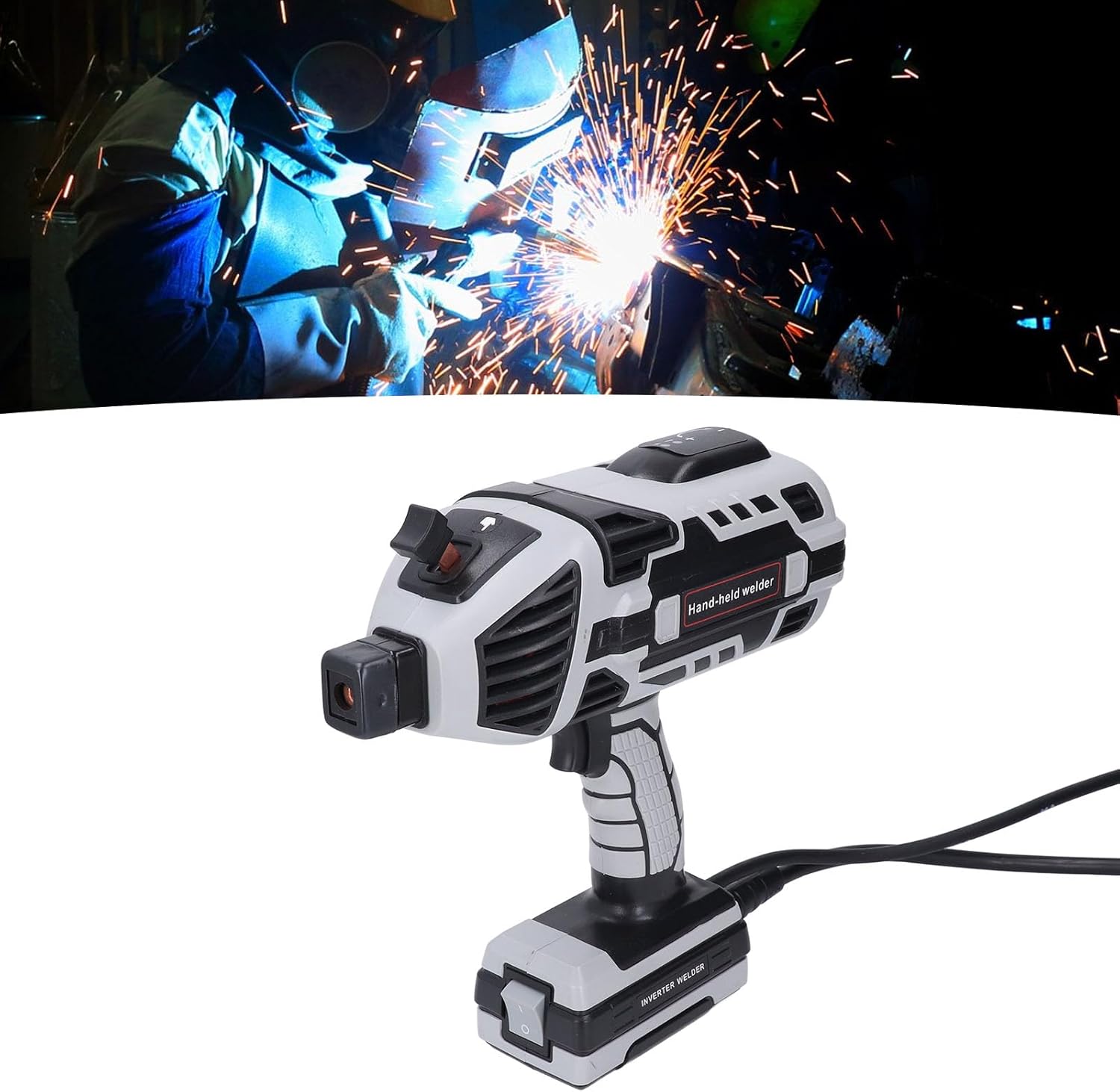 Handheld Welder Kit, IGBT Inverter 6 Current Adjustment Electric Arc Welding Machine for 1/16-1/8 Inch Welding Stick, Lightweight Portable with Overheating Guard for Home DIY,