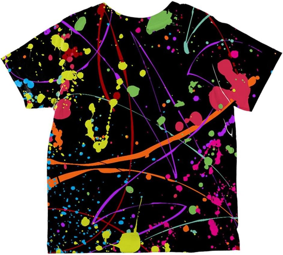 Splatter Paint Black All Over Toddler T Shirt Multi 4T