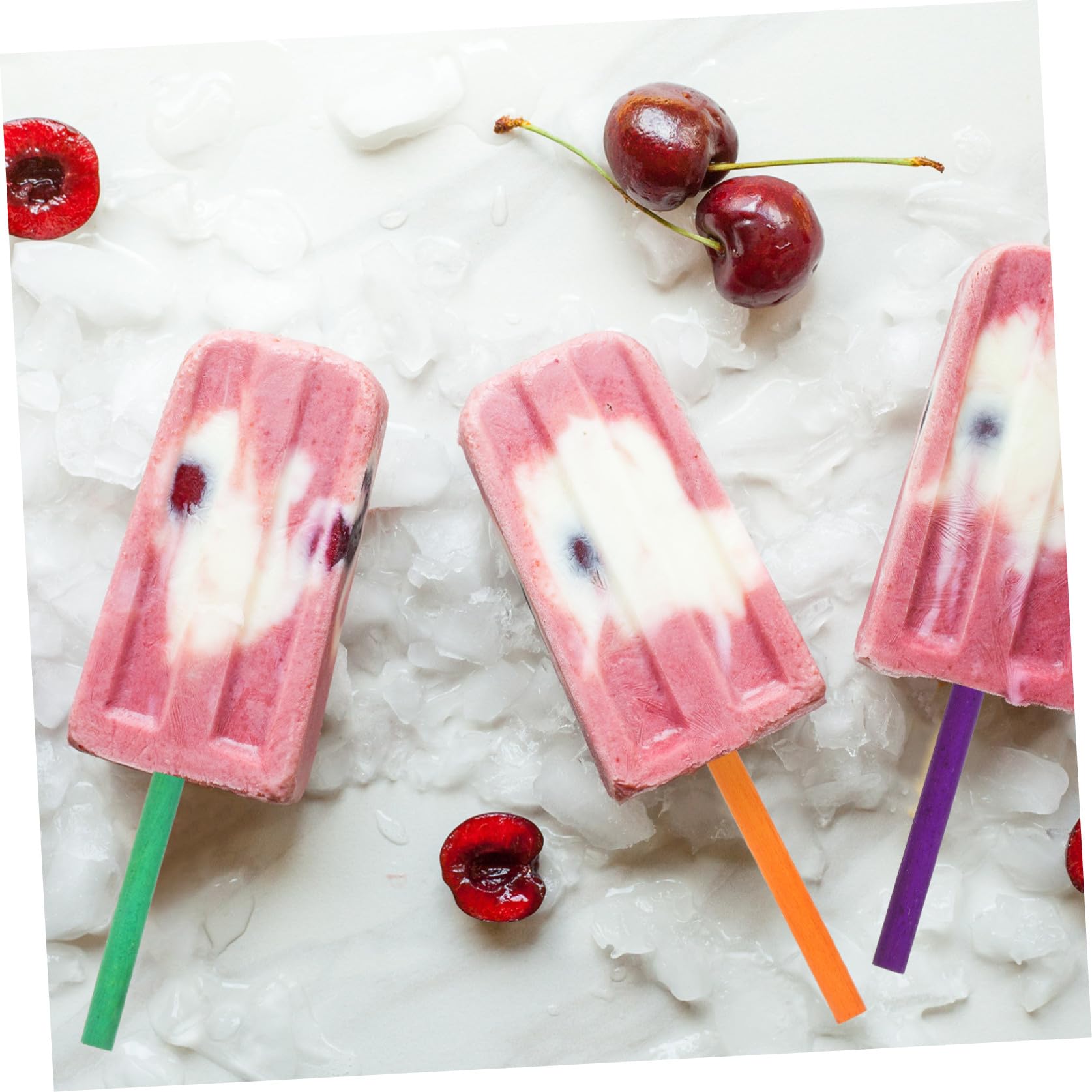 500 piezas Unidades Palitos de Madera Redondeados para Helados DIY Manualidades Varillas Seguras para Suministros de Helados Creativos