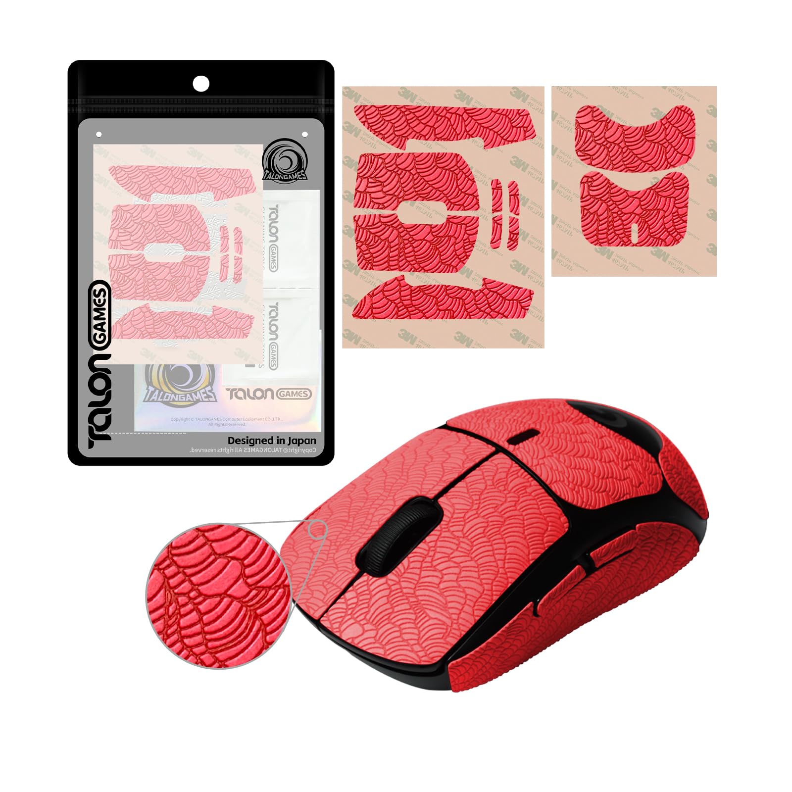Bande antidérapante pour souris : optimisez votre setup gaming rouge