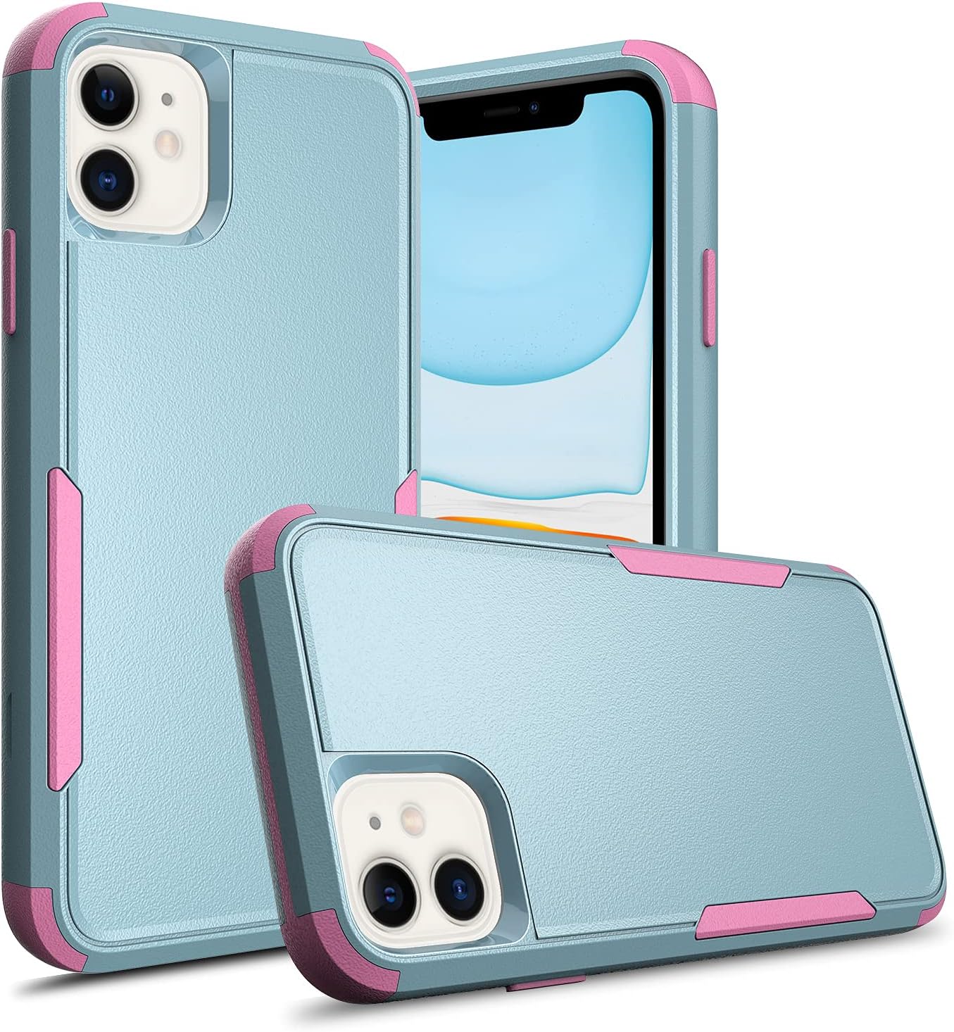 Compatible for Apple iPhone 11 Cases, Heavy Duty Cover with [ Shockproof ] Protective Phone Case for iPhone 11 Red Rose