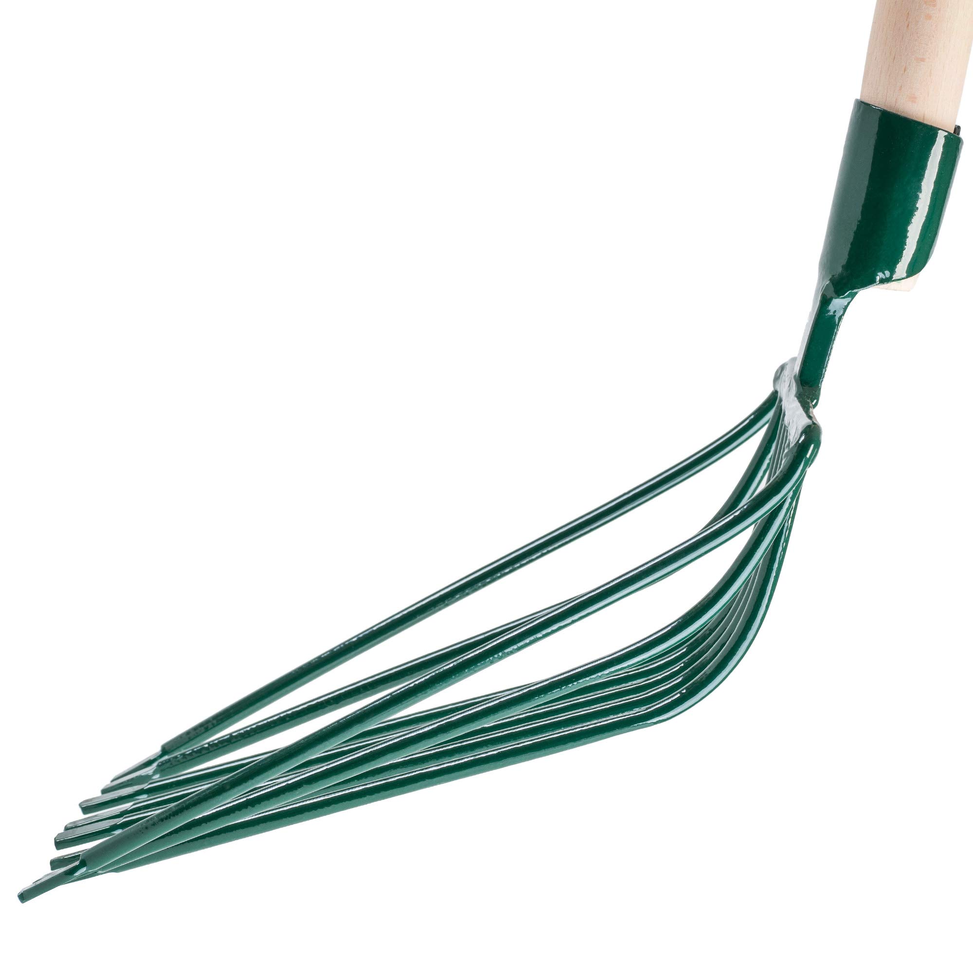 KADAX Stone Fork, forke con Una Lunga Maniglia in Legno, 9 Denti, forchetta Vanga, forchetta Fieno, Tomba Tomba, forchetta pallida in Acciaio, forchetta Pietra forchetta da Giardino (Manico T)
