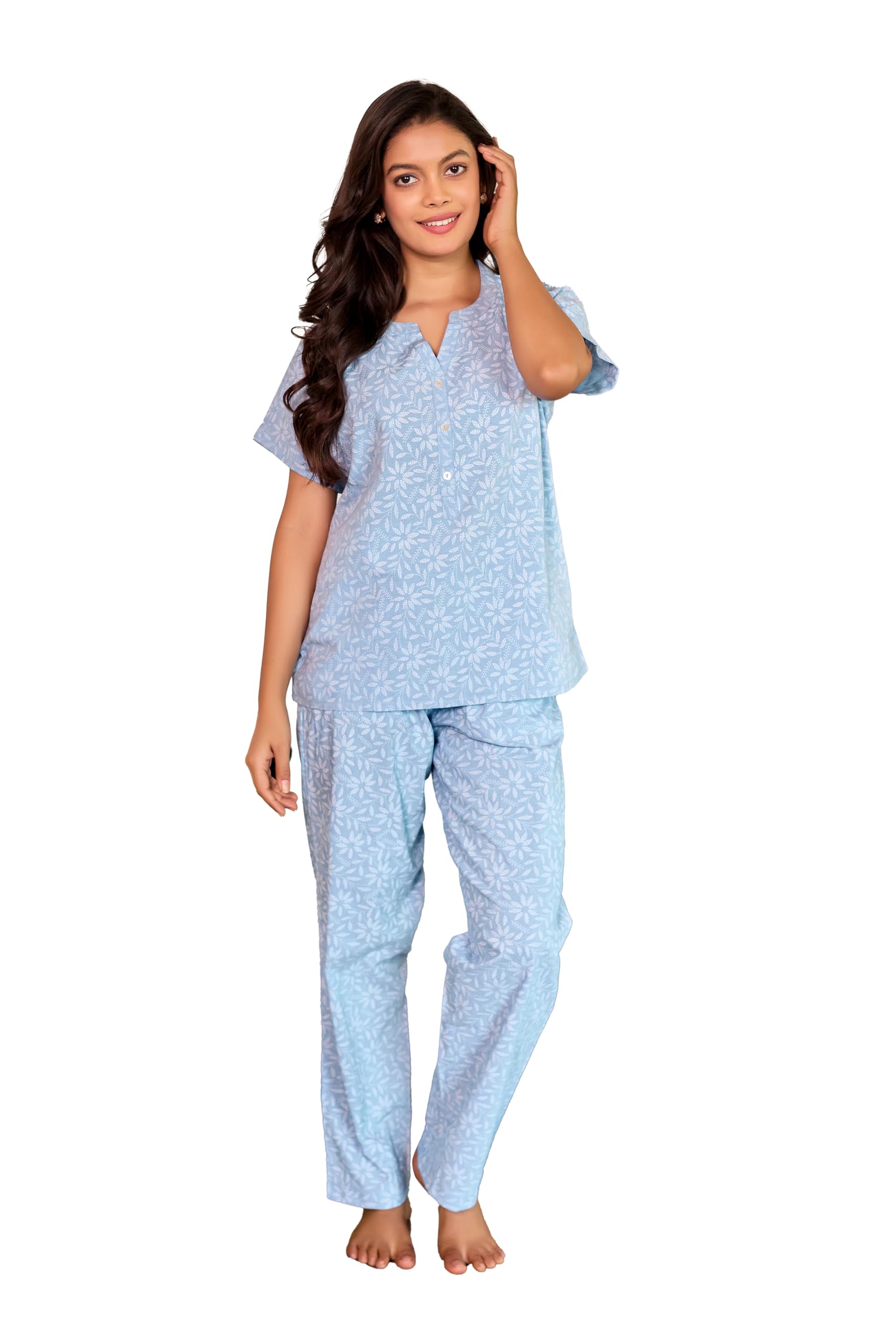 stories of banno's swagger Banno's Swagger | Women's Khadi Printed Cotton Night Suit Set | Pajama Set | Night Suit for Women | Women's Nightwear-picture-10