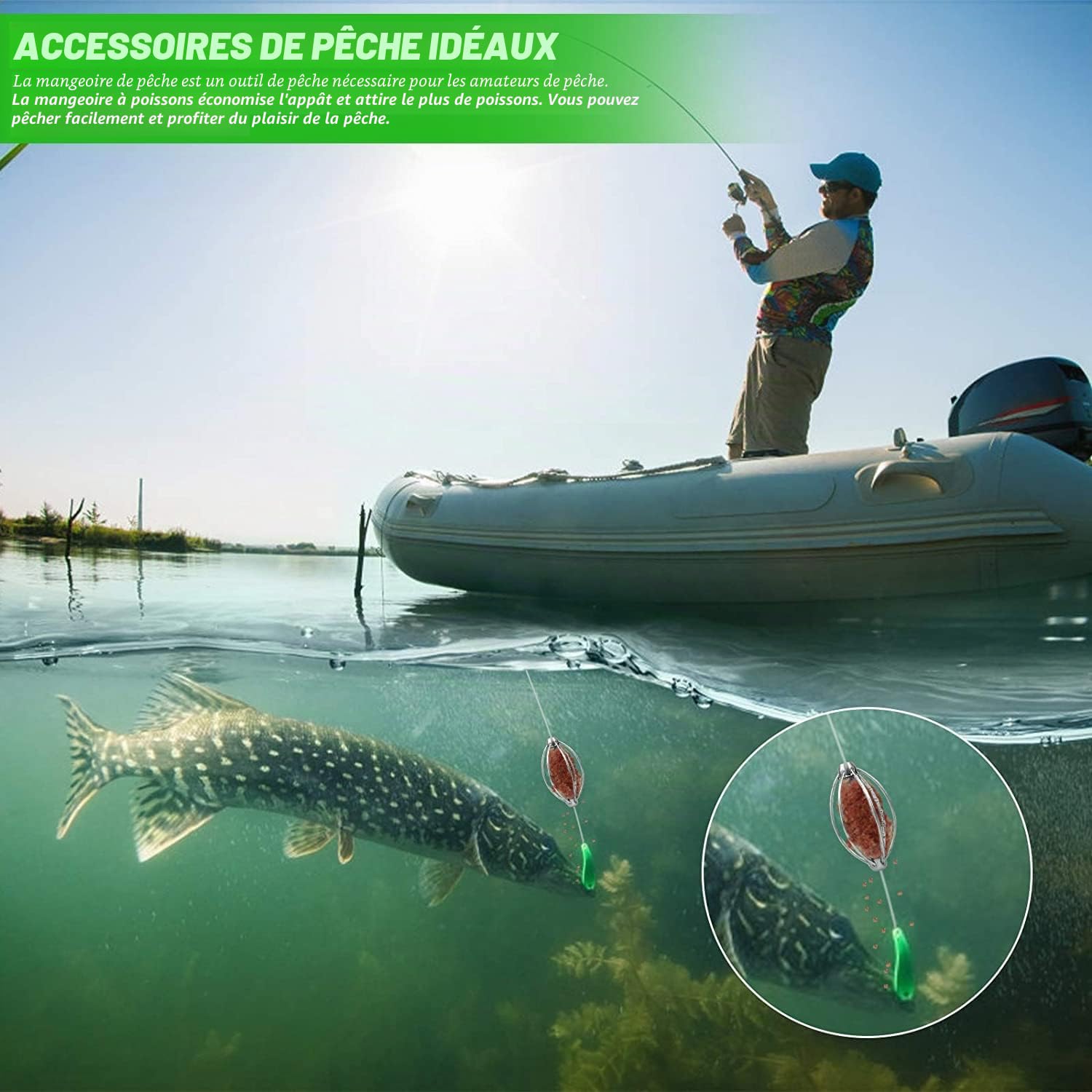 Kit De 17 Cages D’appâts Feeder Pêche – Acier Inoxydable 5/6/7 Cm – ADNEWX