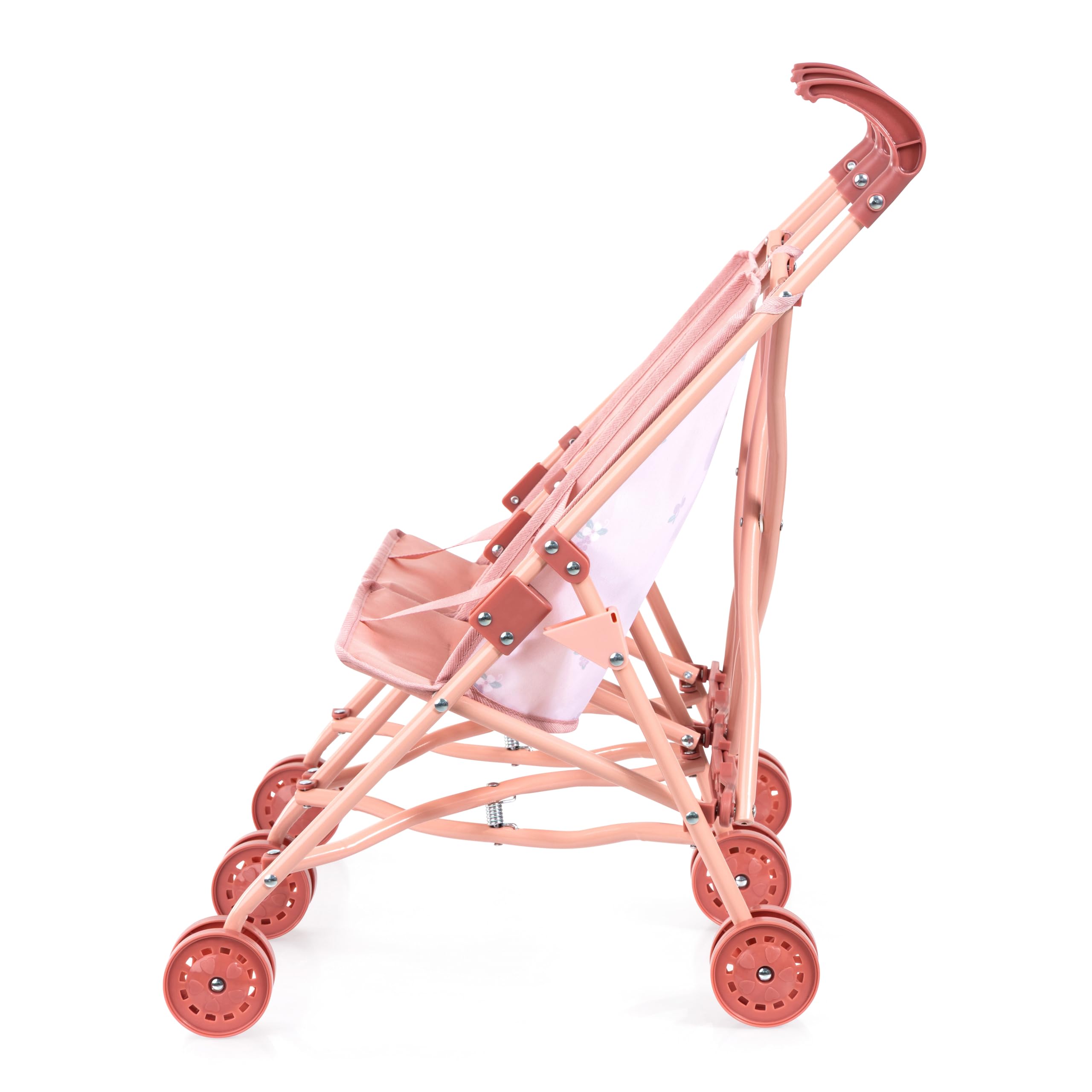 Bayer Design 30726AA Zwillingspuppenbuggy, Puppenwagen faltbar, Doppelräder, aus Metall, für Puppen bis 46 cm