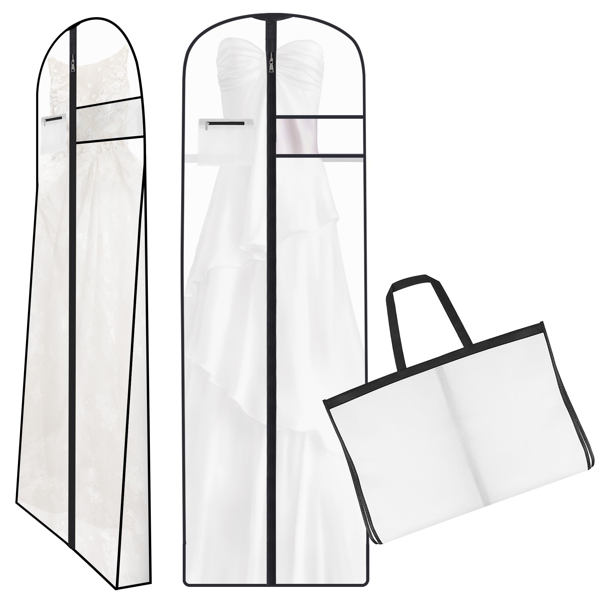 Housse transparente pour porte-vêtements isolante contre poussière et humidité