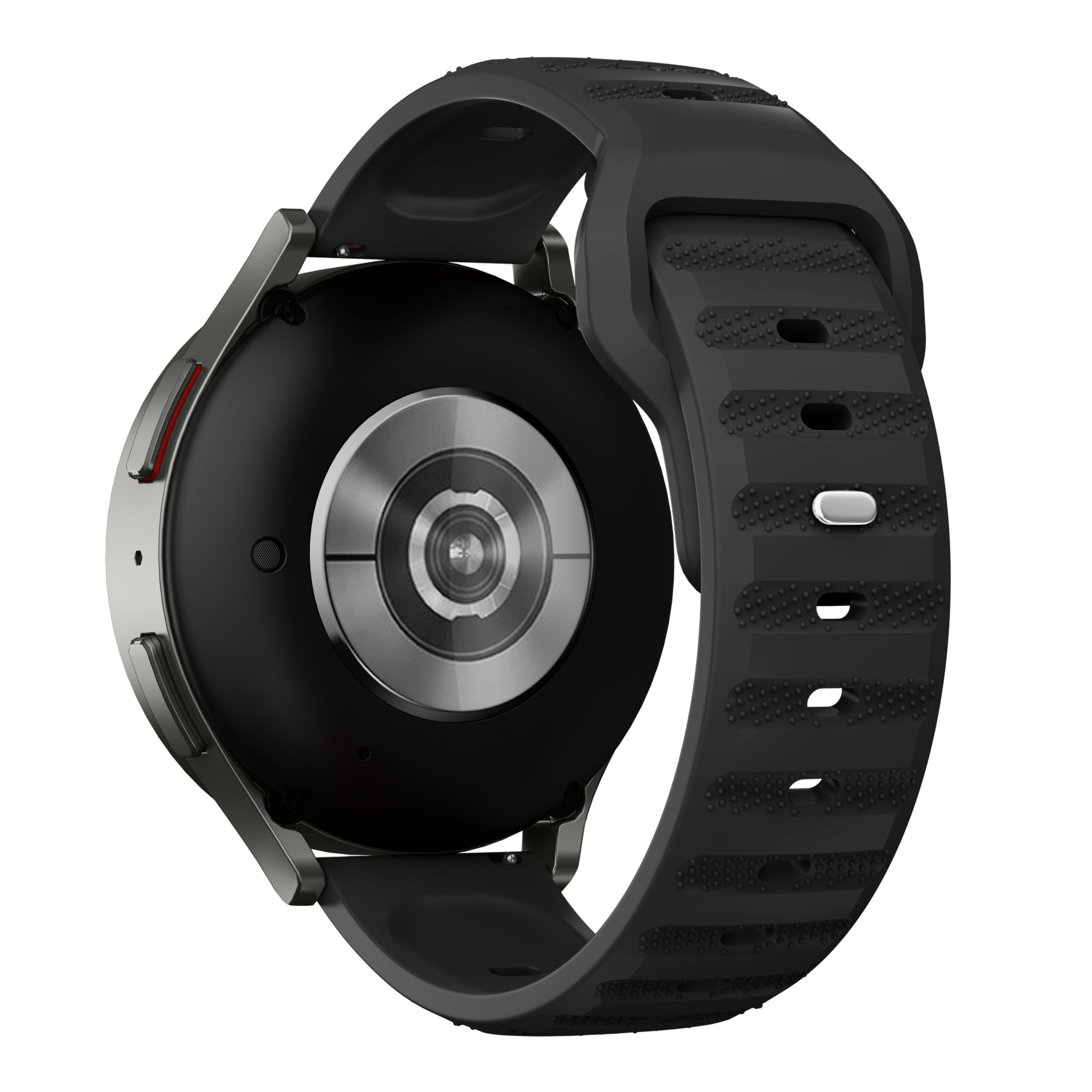 [SQHYWJ] スマートウォッチ 用シリコン腕時計ベルト20mm/22mm 防水 防汗 ソフトで快適 腕時計ベルト時計バンド（ブラック 22mm）