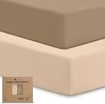 2-Pack Baby Crib Sheets for Boys Girls, Thicker 100% Organic Cotton Crib Mattress Sheets Neutral, 52”x28” Crib Sheets Fitted for Standard Crib & Toddler Bed Mattress