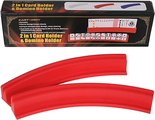 Miniatura 9 de Nautical Beach Decor (Set of 4) Playing Card Holder for Kids Seniors, Domino Holder, Plastic Hands Free Cards Holders for Canasta, Poker Parties,