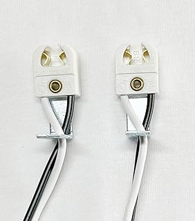 T5 Miniature Bi-Pin Single Lamp Holder Long Right Angle Bracket Mount (1 Pair)