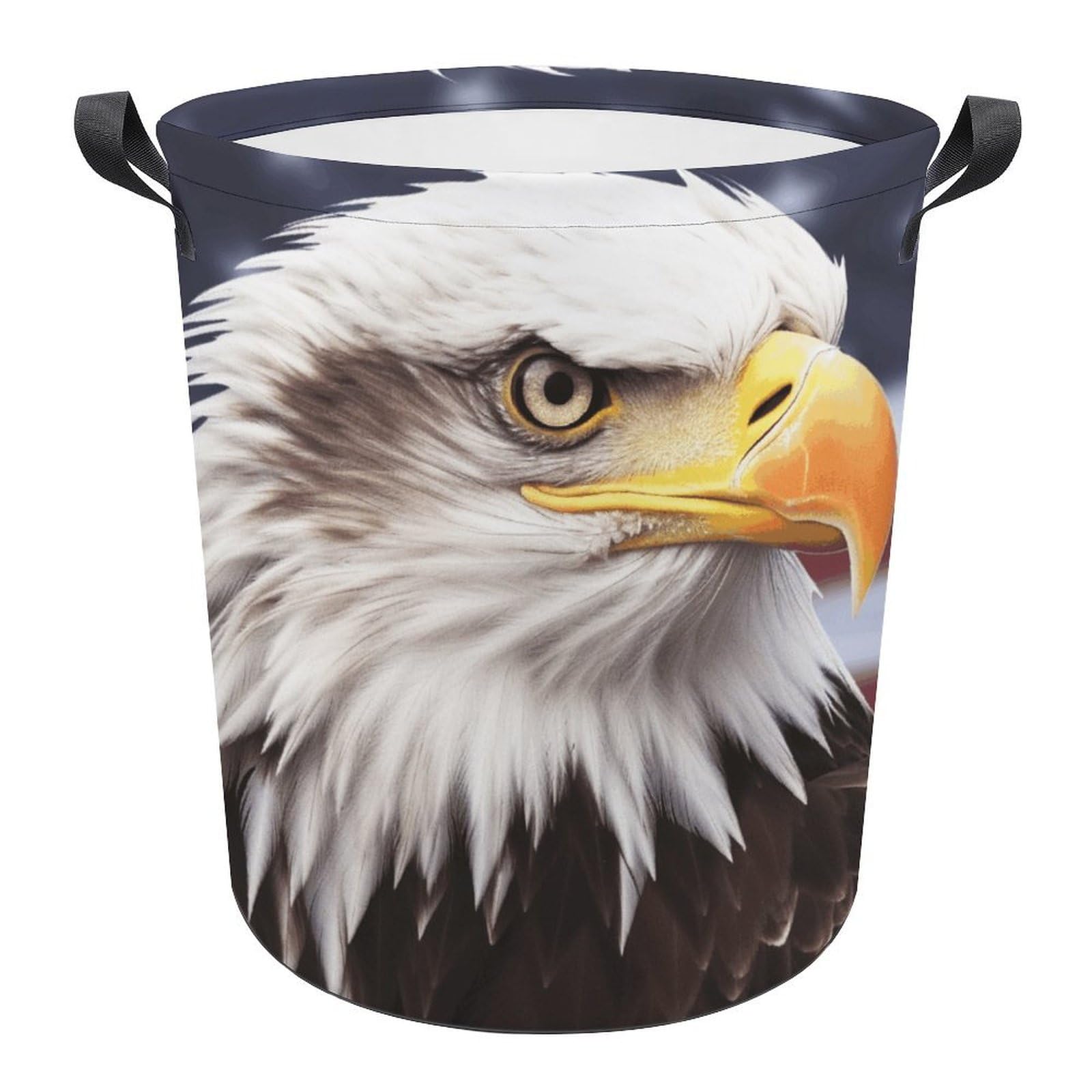 Panier à linge imperméable pliable grand volume motif aigle pour rangement de salle de bain