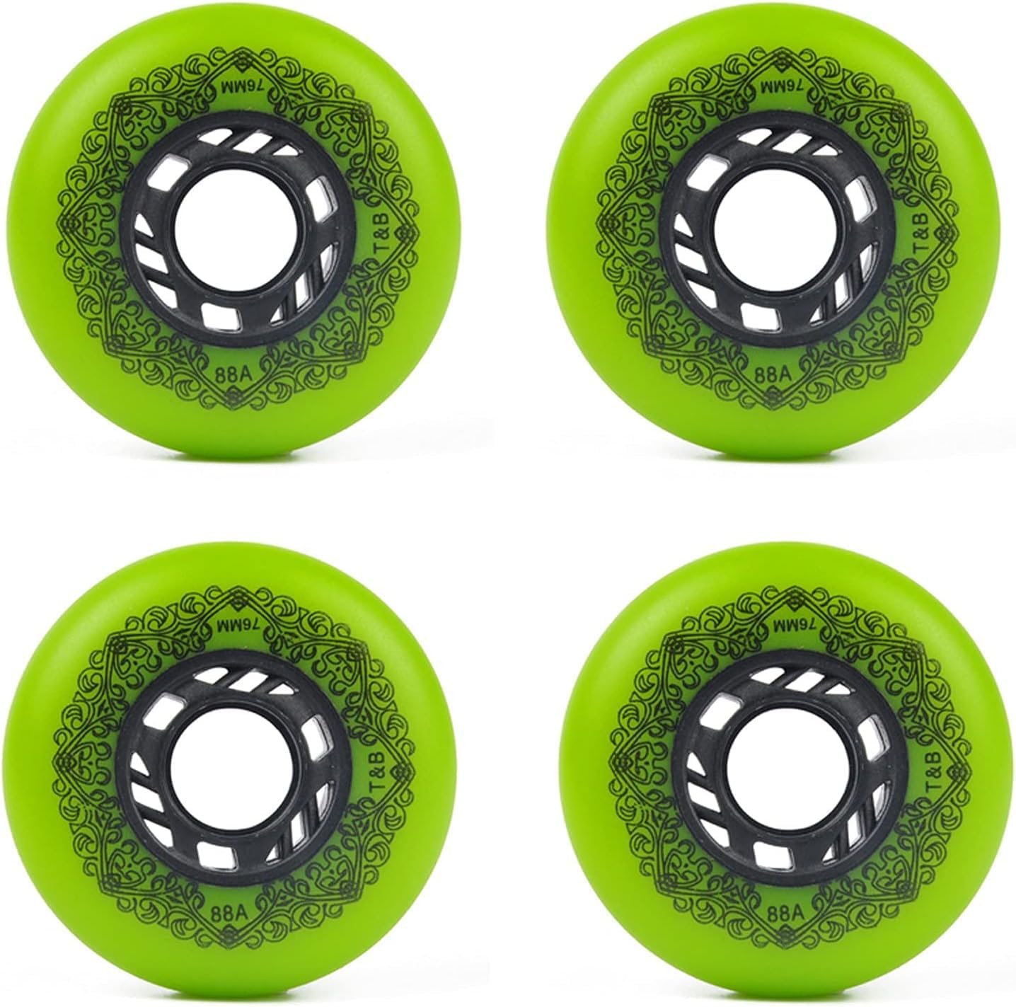 Skate Wheels, Roller Skate Wheels, Replacement Roller Skating Wheels(Dark Green,72mm)