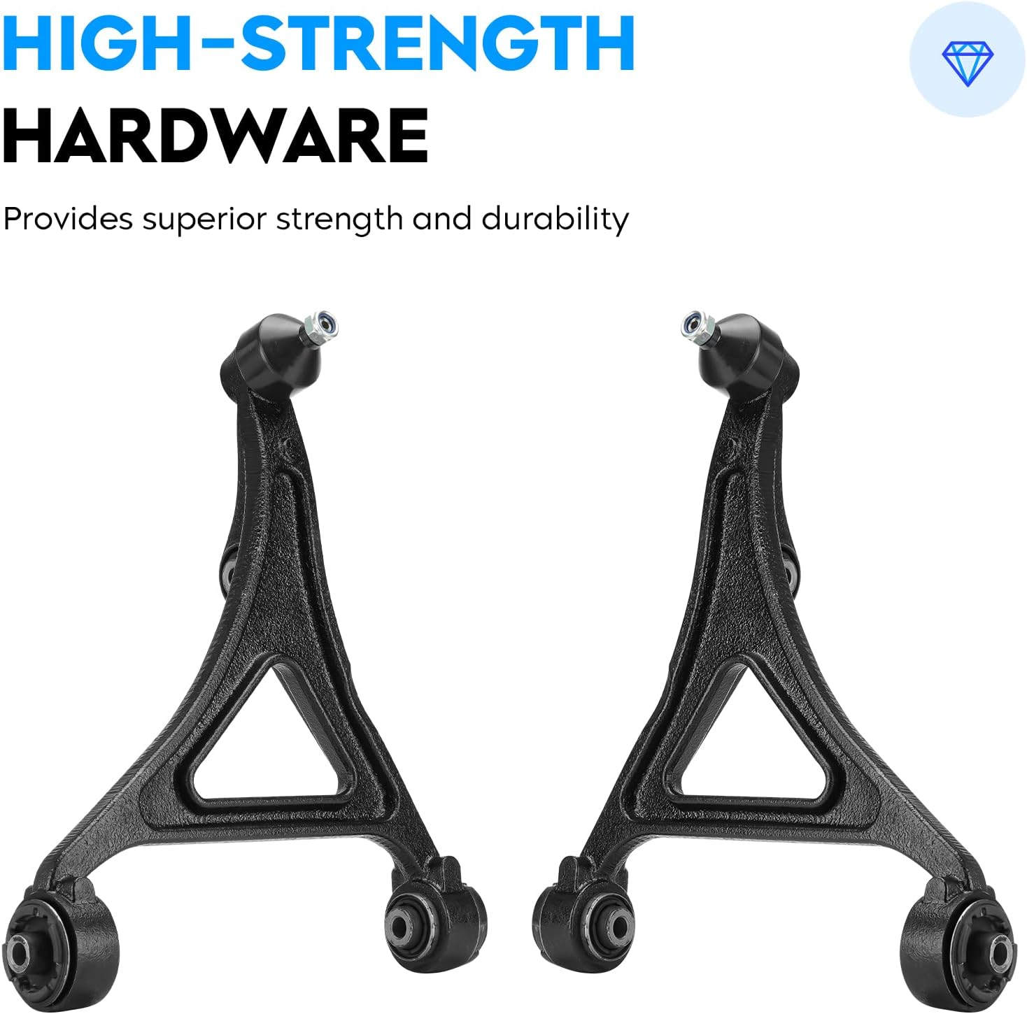 Front Lower Control Arm w/Ball Joint (ONLY AWD) for Chrysler 300 2005-2010, Dodge Charger 2007-2010, Magnum 2005-2008, (2.7L 3.5L 5.7L), Driver & Passenger, Suspension Kit K641534 K641533, 2Pcs