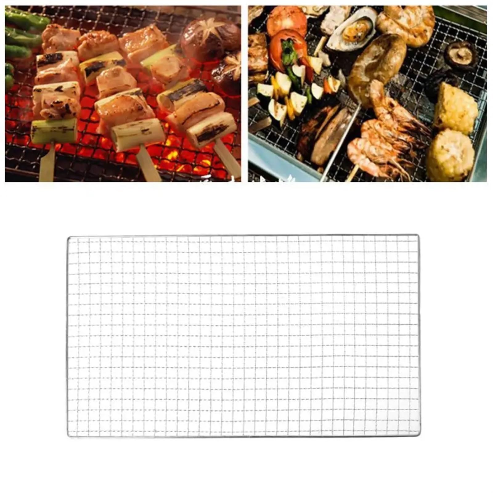 Artykuły do ​​pieczenia, Ruszty Ruszty Kwadratowy Grill 304 Siatka Ze Stali Nierdzewnej Grille BBQ Ruszt Siatka Drut Gotowanie Pieczenie Siatka Narzędzia do Grillowania 40 * 24 cm, Srebrny