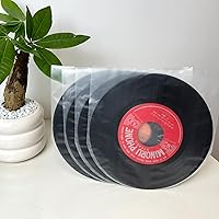 Vista 8 de 45 fundas para disco, 100 unidades EP de 7 pulgadas, fundas interiores de disco de vinilo antiestáticas, fundas protectoras redondas
