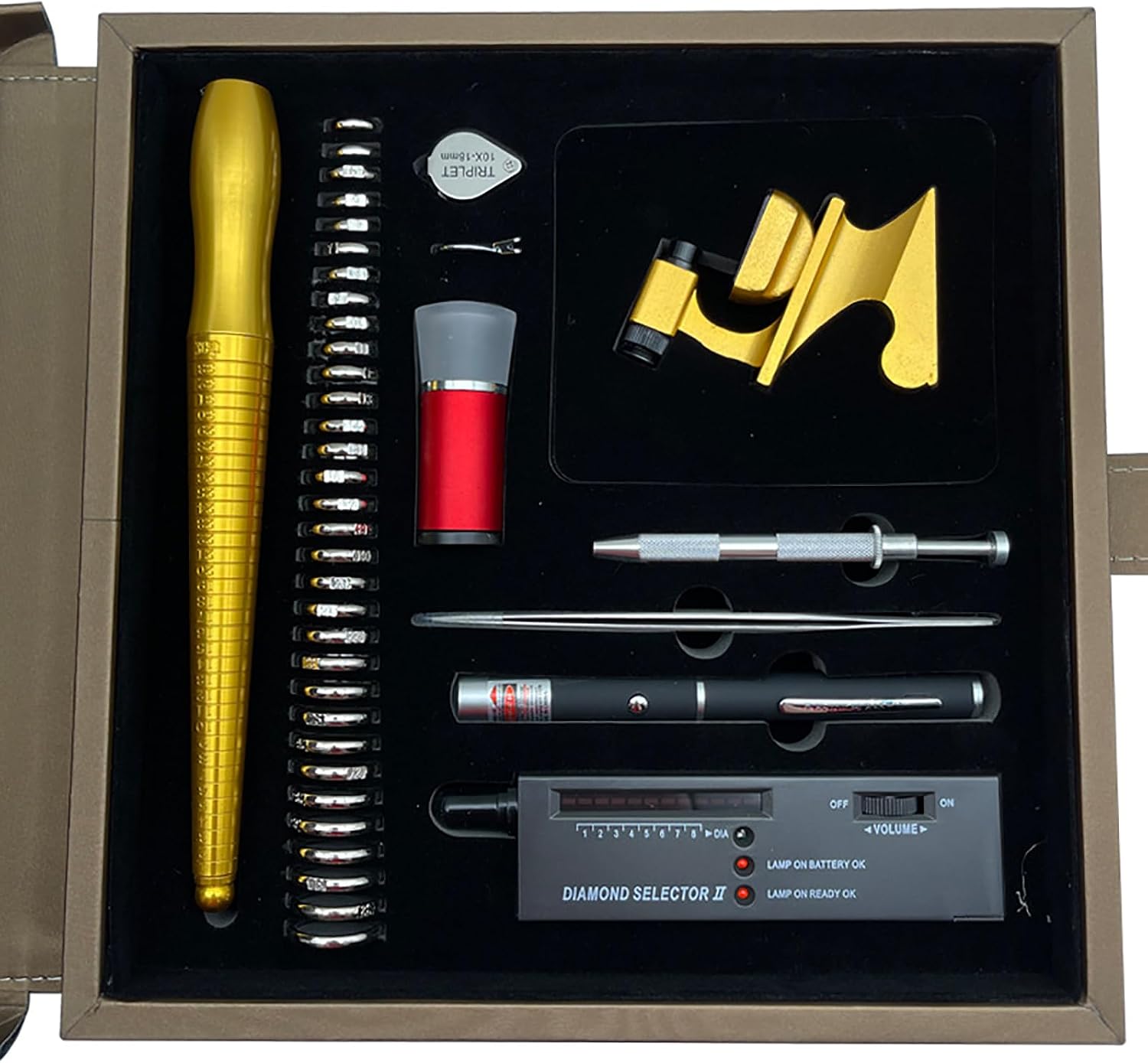 Diamond Tester Kit - Jewelry Detector Pen for Quick and Accurate Testing in Studios and Shops - Reliable Results Guaranteed for Gemstone Identification