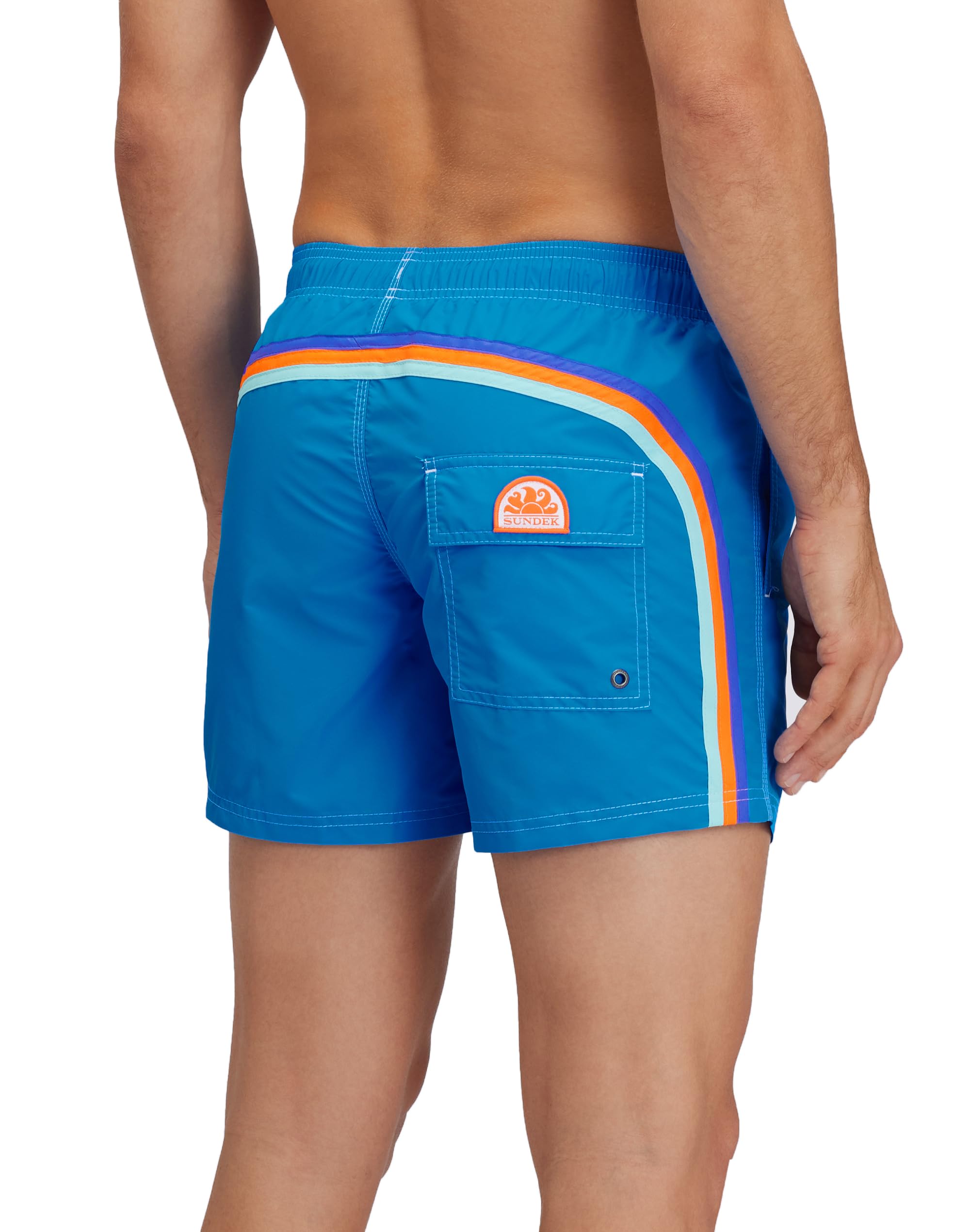 Sundek Men's Celeste Iconic Taffeta Short Swimshorts With Elastic Waist M