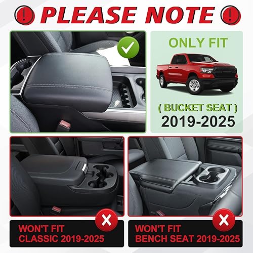 Miniatura 577 de Muslogy Funda de consola central compatible con Honda Pilot 2023 2024 2025, 2024 2025 2026 Ridgeline/Passport Accesorios para apoyabrazos, tapa