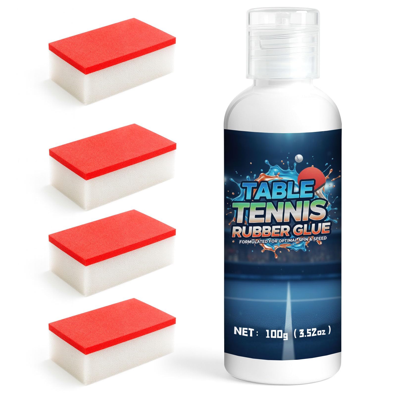 100ml Table Tennis Glue, Quick Dry Racket Rubber and Blade Adhesive for Assembly and Maintenance, Strong Bonding, Prevents Peeling, Ensure Structural Stability & Performance