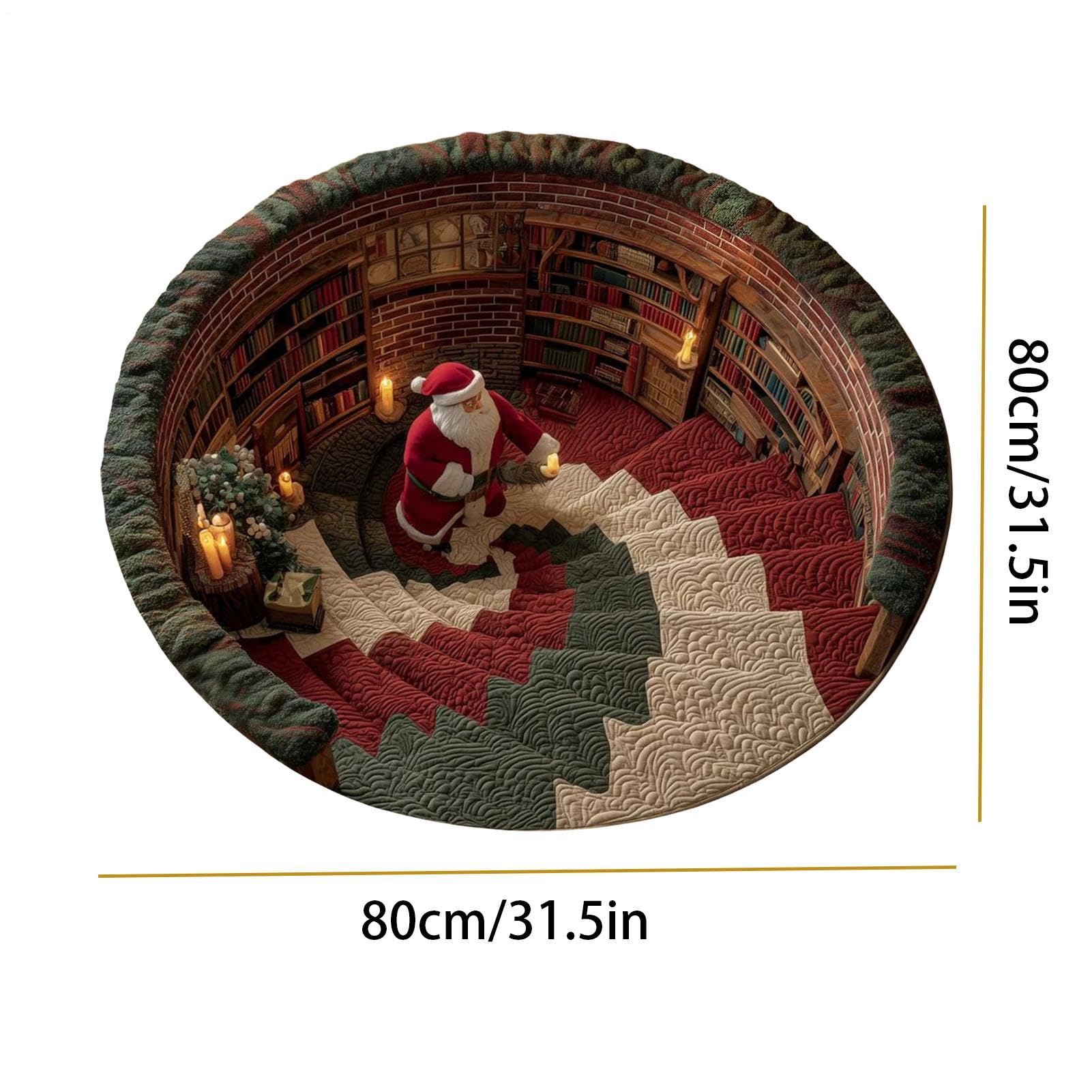 Illusionsteppich 79 x 79 cm rutschfester realistischer Indoor-Teppich