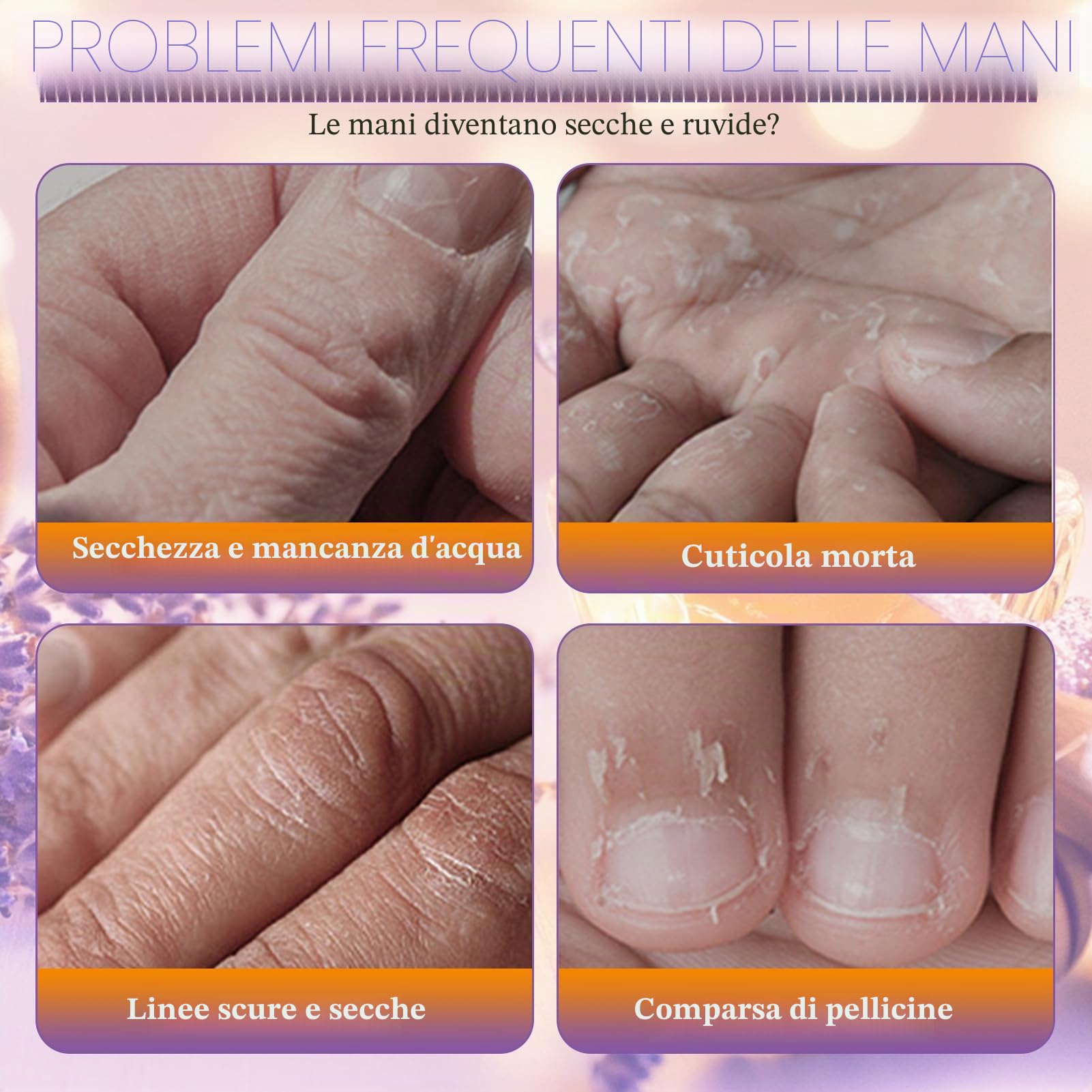 Maschera per Mani,6 Paia Maschera Mani Guanti,Miele e Lavanda Guanti Idratanti,per Invecchiamento Secco e Screpolate,Riparazione Della Pelle Ruvida (Verde)
