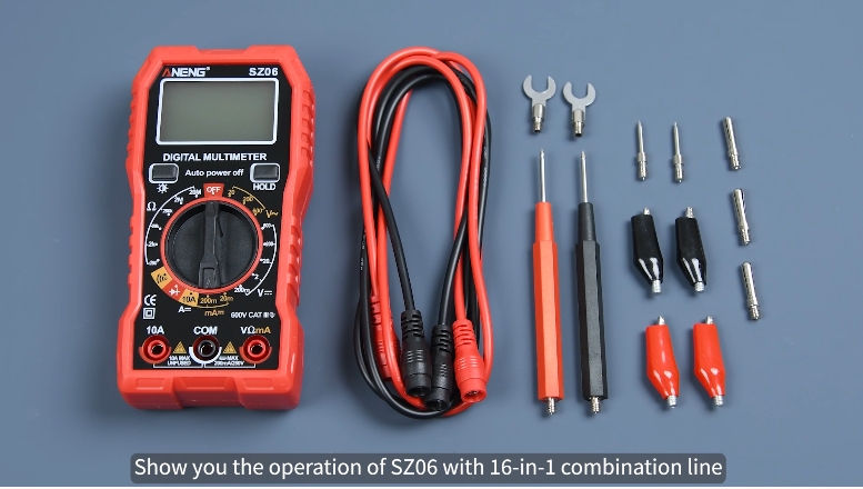 Image of ANENG Digital Multimeter Tester Measures AC /DC Voltage,DC Current Ohm Amp Meter,Professional Multimetro Auto Voltmeter with Resistance, Diodes,Buzzer Handhold Electrial Tools
