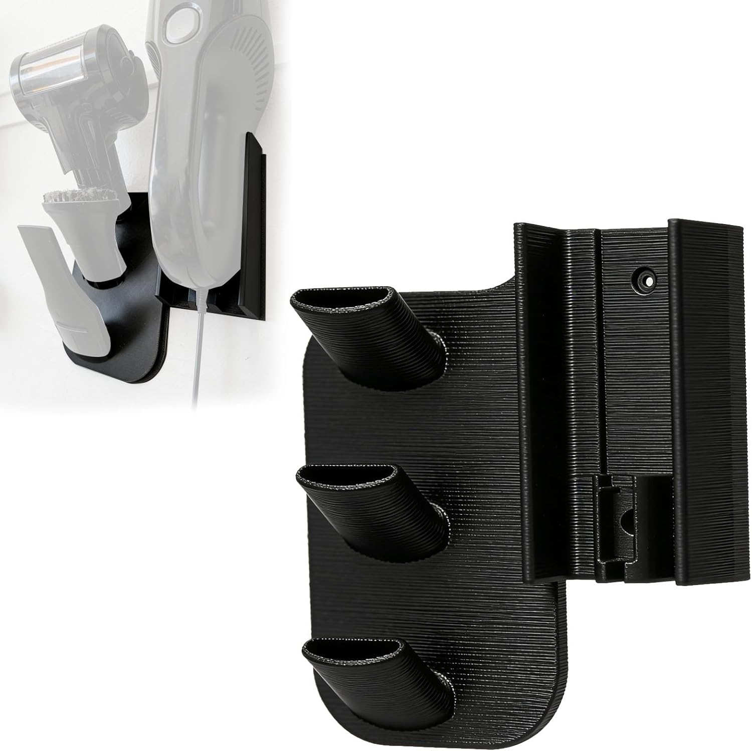 Handheld Vacuum Storage Holder Wall Mount, Cordless Vacuum Organizer with Accessory Slots, Compatible with Shark and Compatible with UltraCyclone