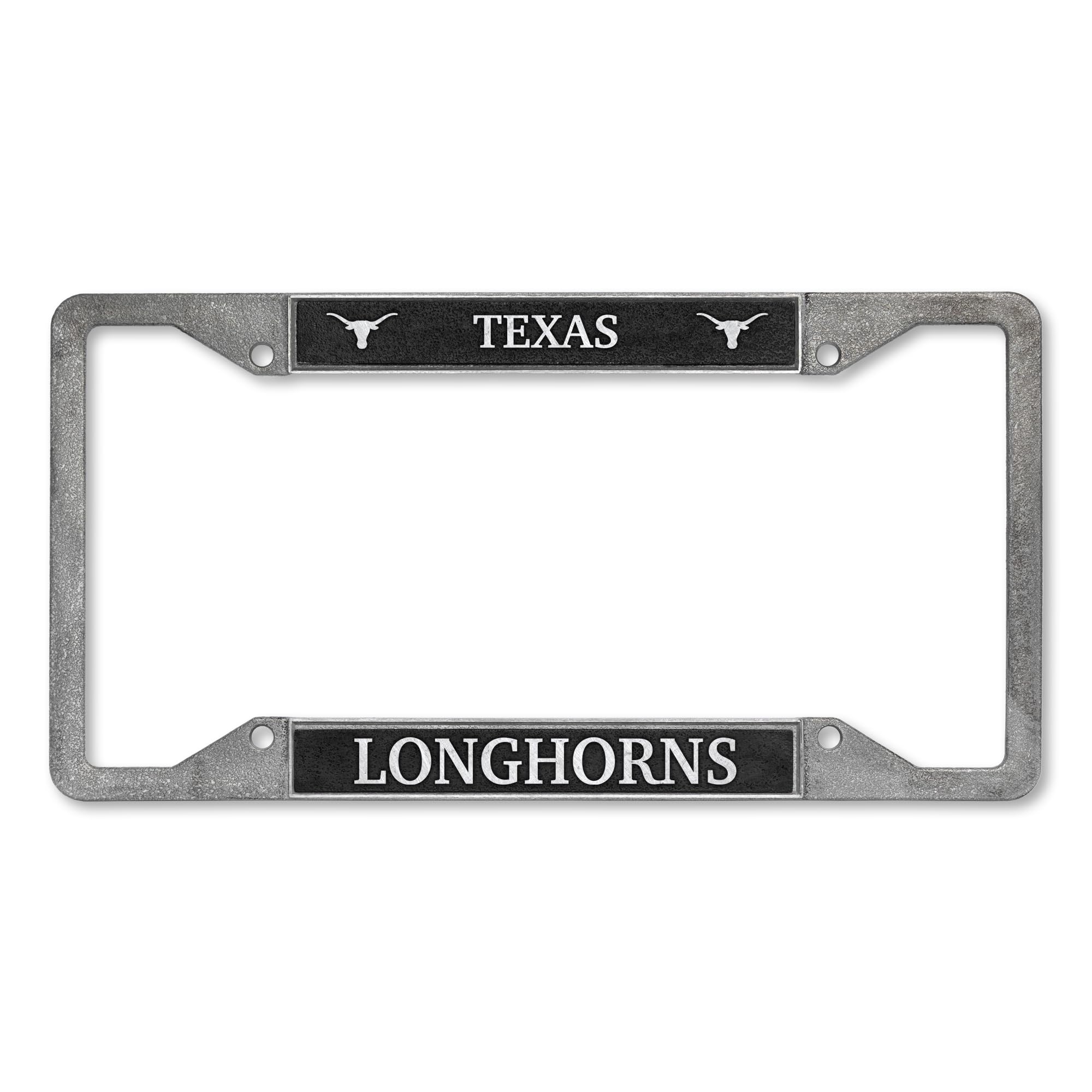 Rico Industries NCAA Texas Longhorns Pewter License Plate Frame 12" x 6"