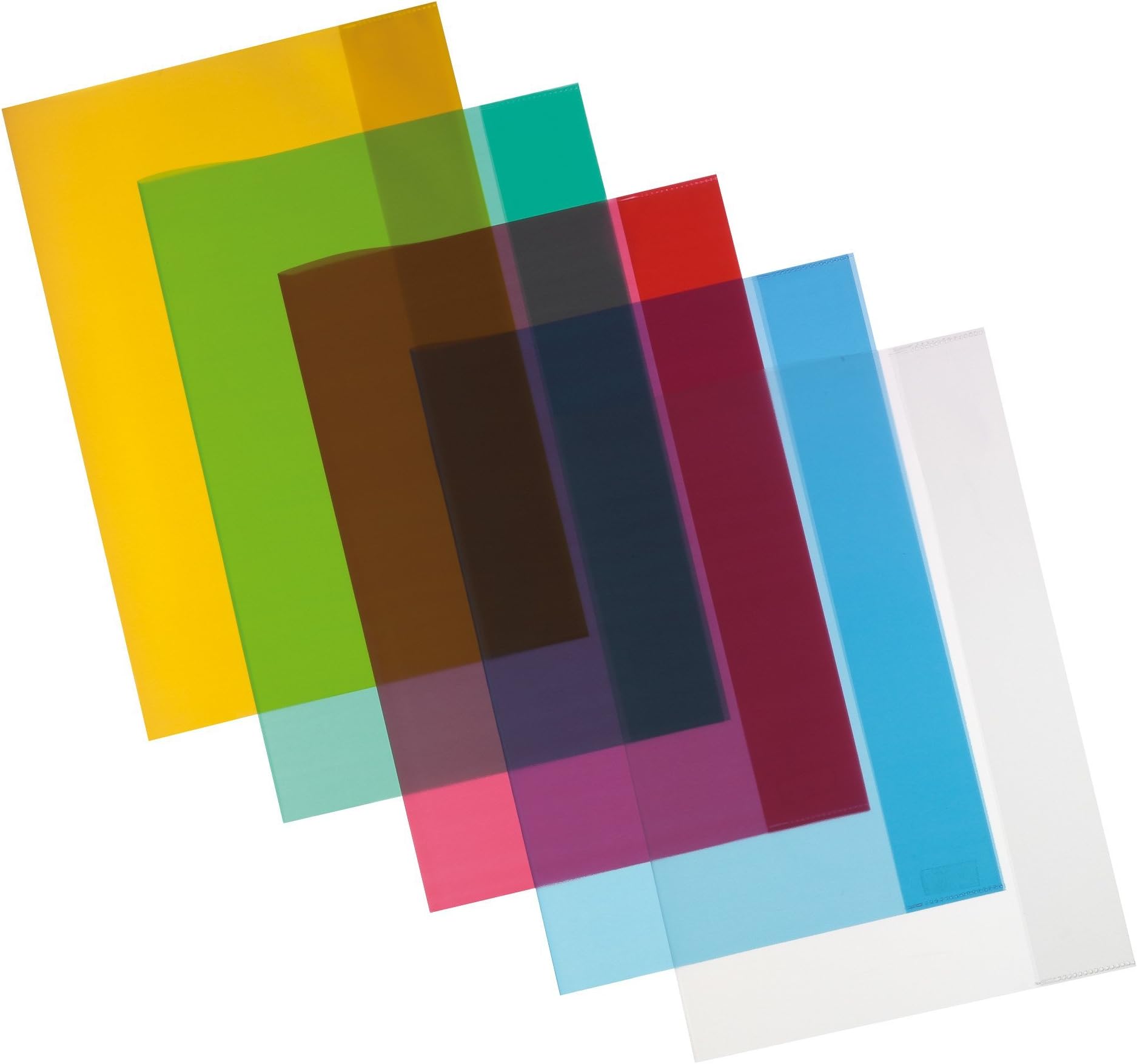 Herlitz Heftumschläge DIN A4 - 5er Pack In Dunkelblau Mit Baststruktur