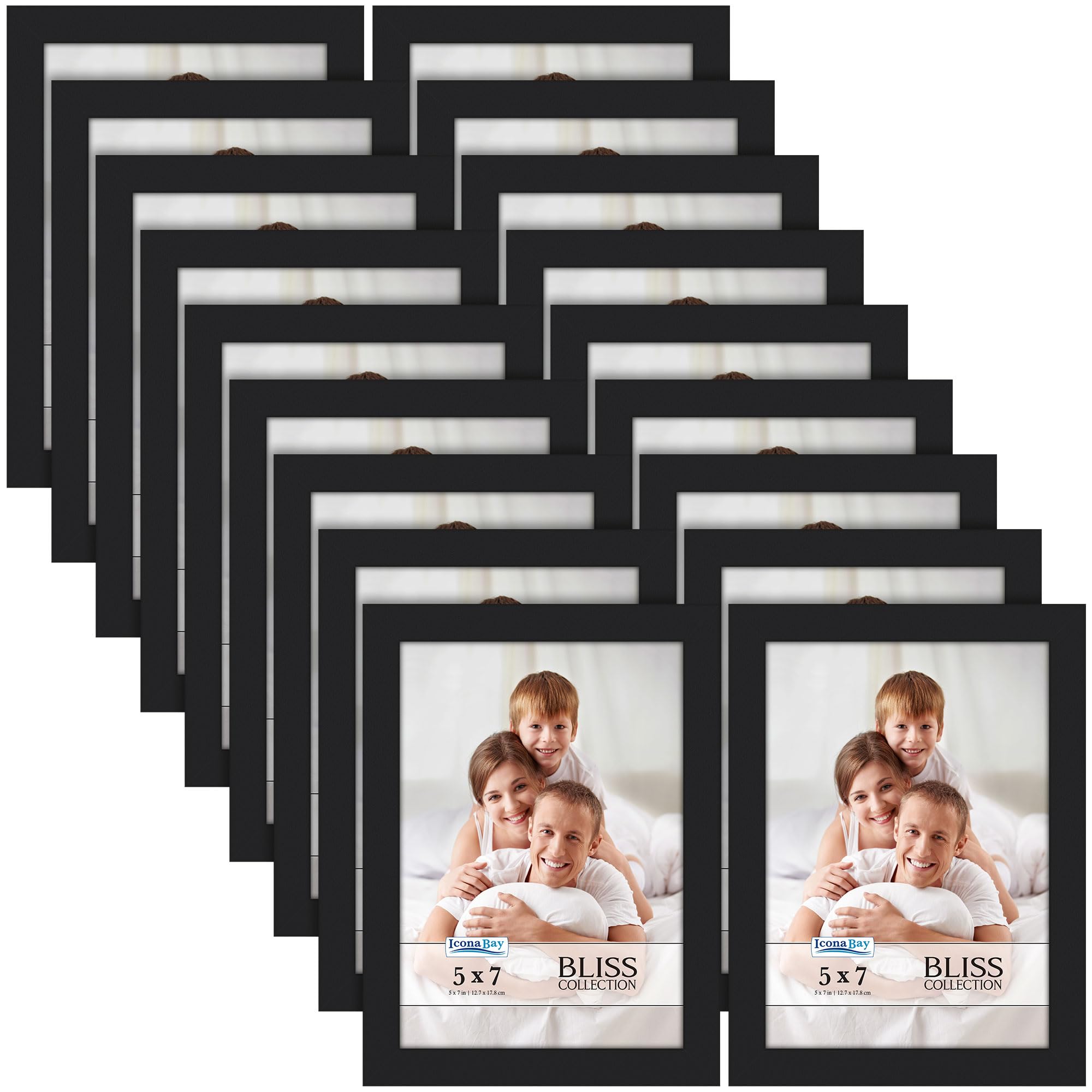 Amazon.com - Icona Bay - 5x7 Picture Frames - Black, 18 Pack