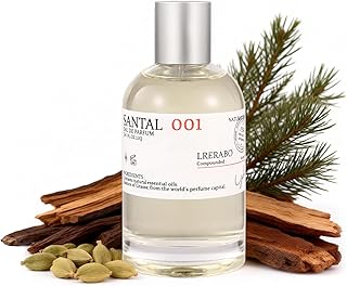 LRERABO Signature Edition No.001- Santal 001, Woody Aromatic Long-Lasting Unisex Fragrance - Sandalwood, Leather, Cedar - Clean & Vegan, Cruelty Free 100ml