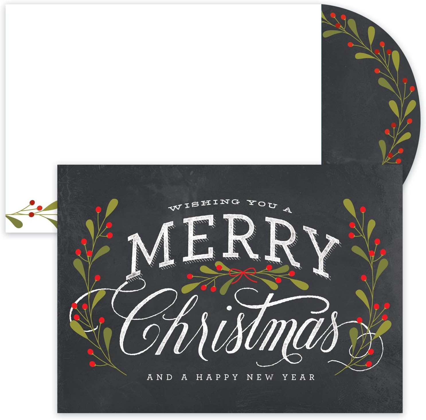 Masterpiece Studios Boxed Cards, 16-Count, Merry Christmas Chalkboard (859000)