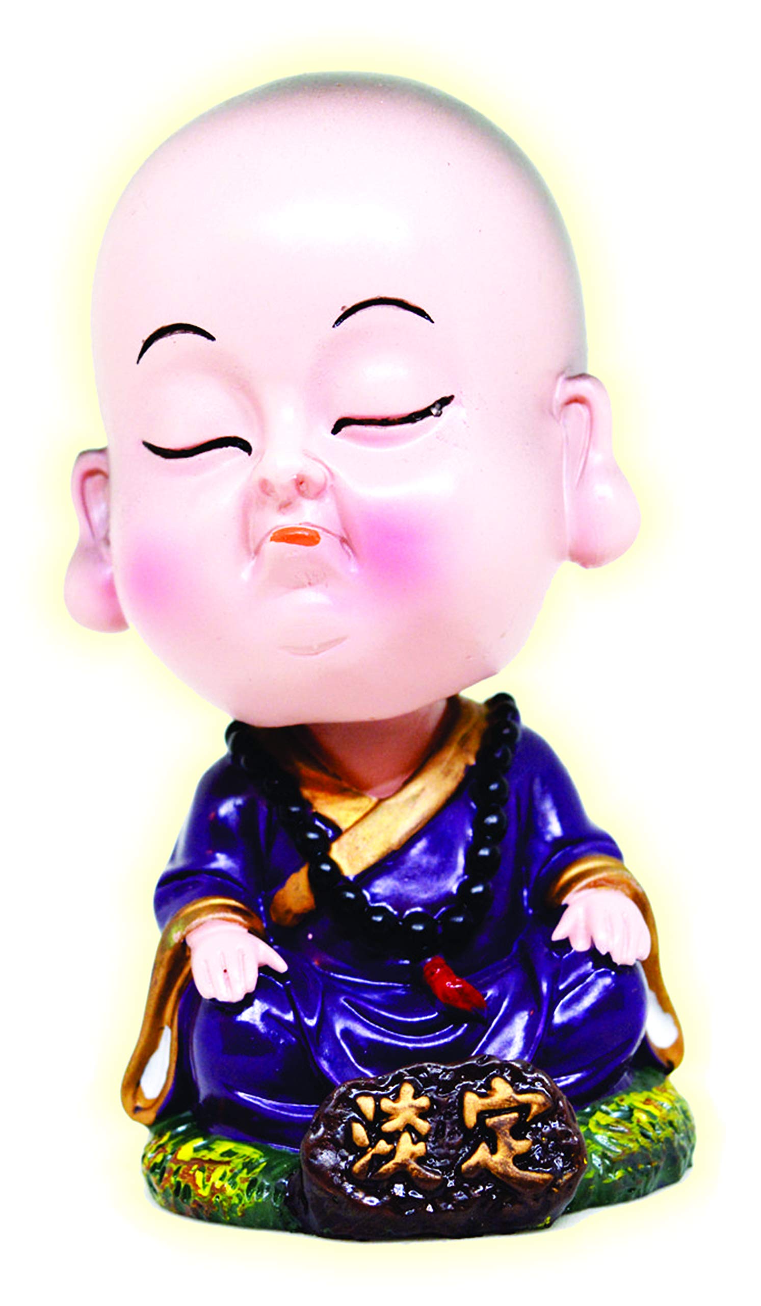 Saubhagya Global Fengshui Exclusive Polyresin Medium Size Set of 1 Royal Blue Bobblehead Nodding Head Happy Baby for Office Decor, Home Decoration