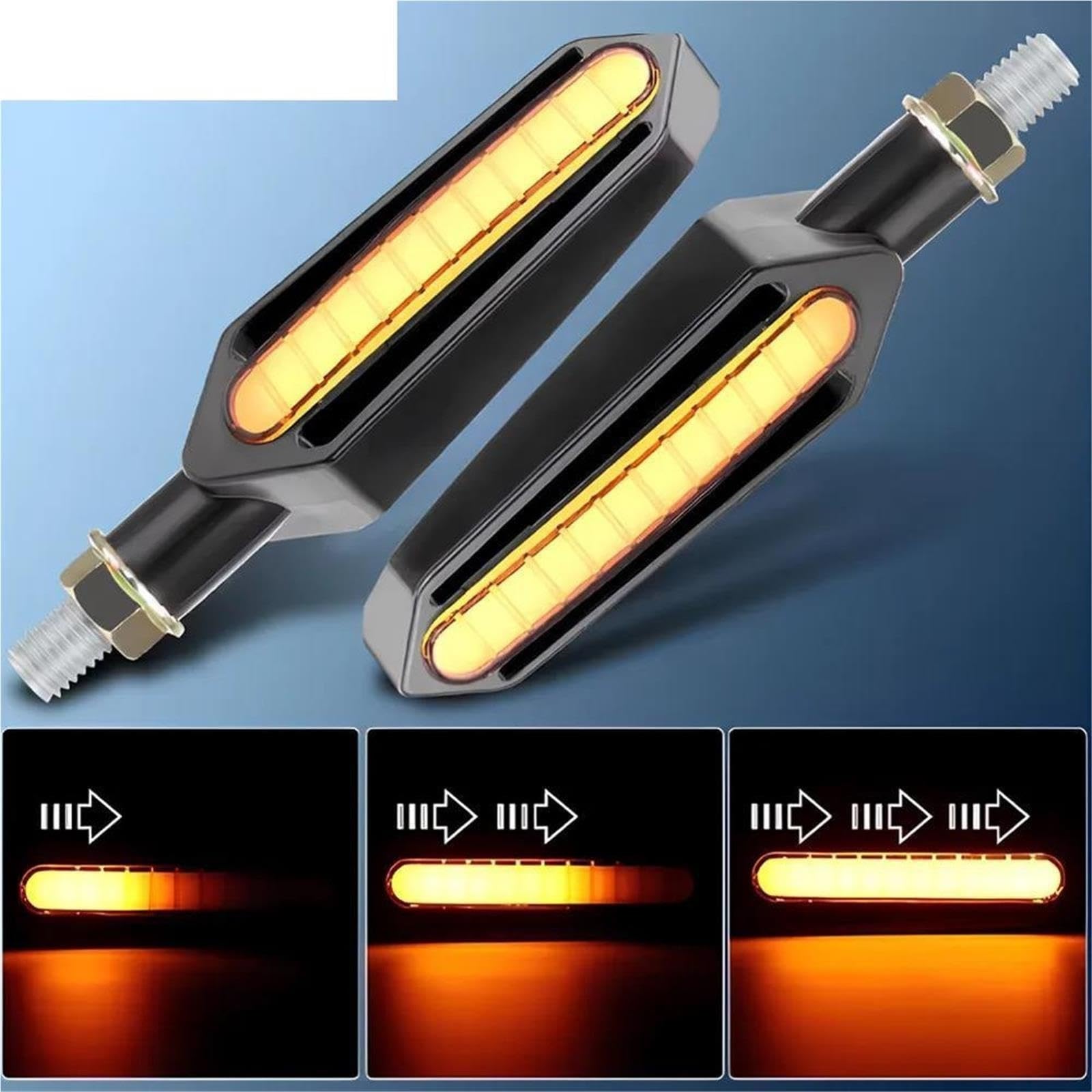 TRASH BIN Intermitente Moto Para Benelli TRK 502X TNT150 TNT600 180S LED Luz Señal Giro Motocicleta 12V Indicador Impermeable(2 pair white)
