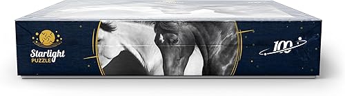 Miniatura 10 de MyPuzzle Horses Run Gallop in The Desert - Rompecabezas prémium de 100 piezas para adultos