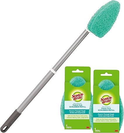 Scotch-Brite Extendable Tub & Tile Scrubber Kit, Includes 1 Handle