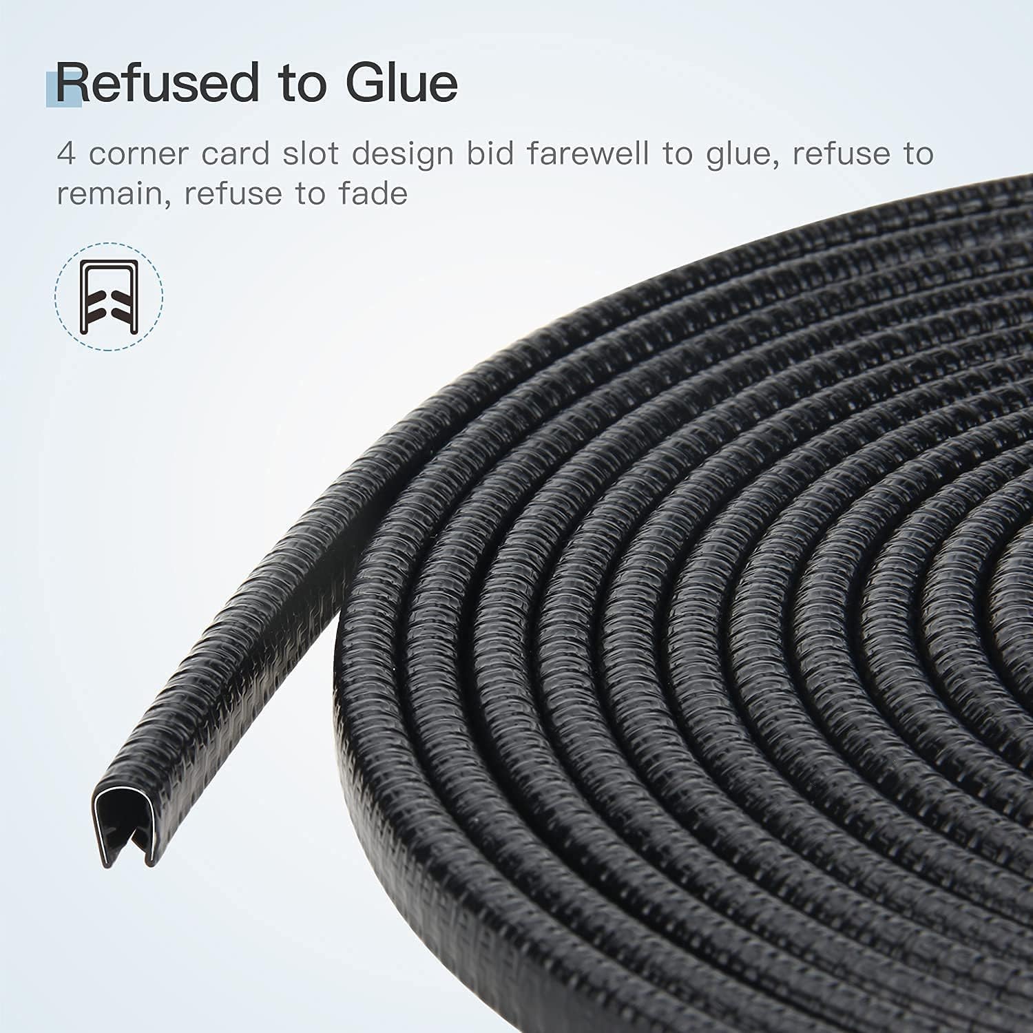 Automotive Ancable 18Feet Car Door Edge Guards Universal Fit Rubber U