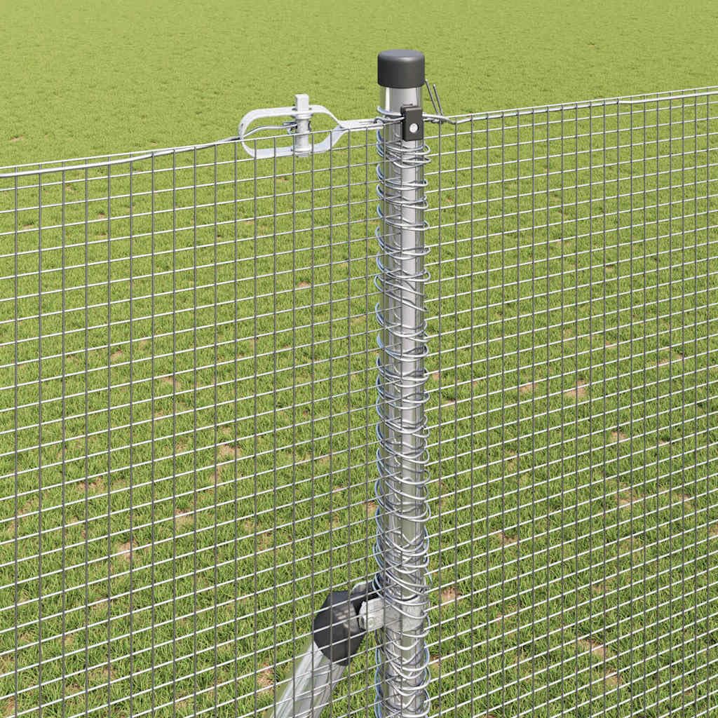 Valla de acero resistente a los rayos UV, resistente a la intemperie, 1,5 x 50 m, para jardín, terraza, color plateado