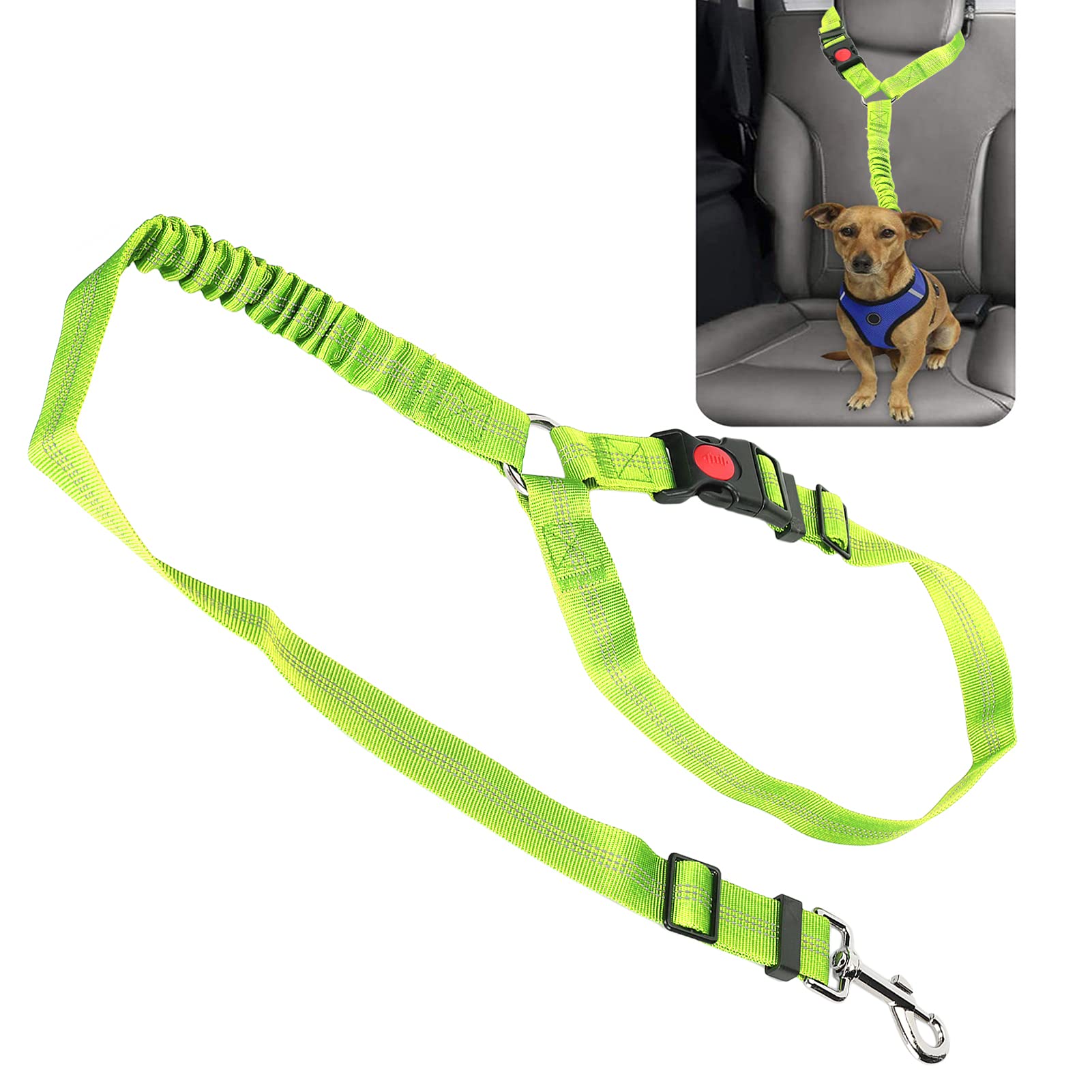 Dog Seat Belt, Pet Adjustable Headrest Seat Belt Dog Nylon