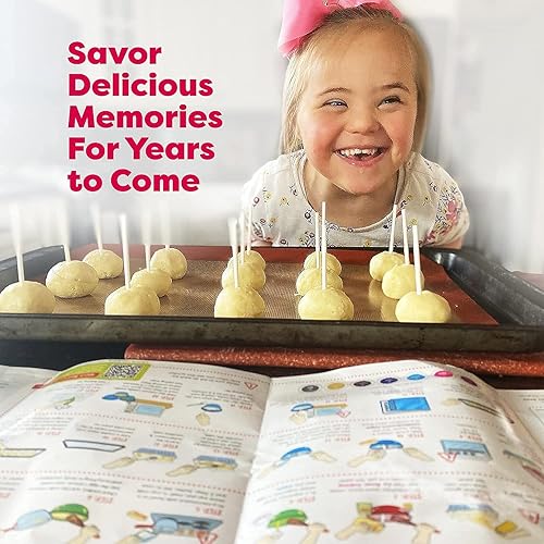 Miniatura 23 de Baketivity Kids - Juego de hornear para niños, kit de suministros para fiestas de comida para adolescentes, lecciones de cocina esenciales