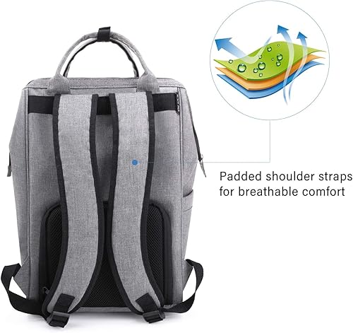 Miniatura 5 de Mochila versátil para pañales grande Elegante mochila impermeable para pañales, bolsa de pañales multifuncional para mamá, Panalera para Bebes 13