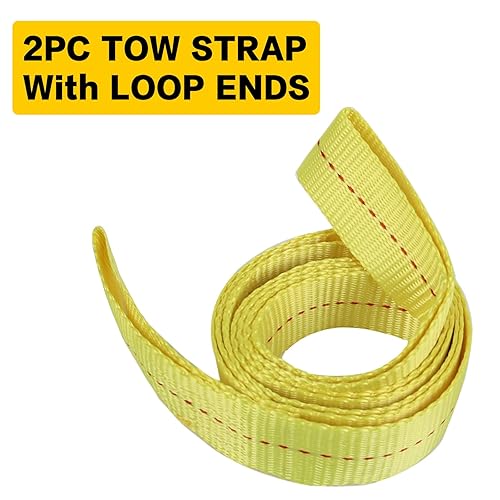 Miniatura 21 de XSTRAP STANDARD Paquete de 2 correas de tela de elevación de 1 pulgada x 8 pies, extremo protector de desgaste, eslinga de elevación de ojos plana