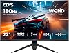 ODYS Q27 PRO-X Curved Gaming Monitor 27 Inch (69 cm) 180 Hz WQHD (2560 x 1440 px) 1ms Response Time (MPRT) HDR 1500R FreeSync Compatible Eye Care HDMI Display Port 3.5 mm Audio