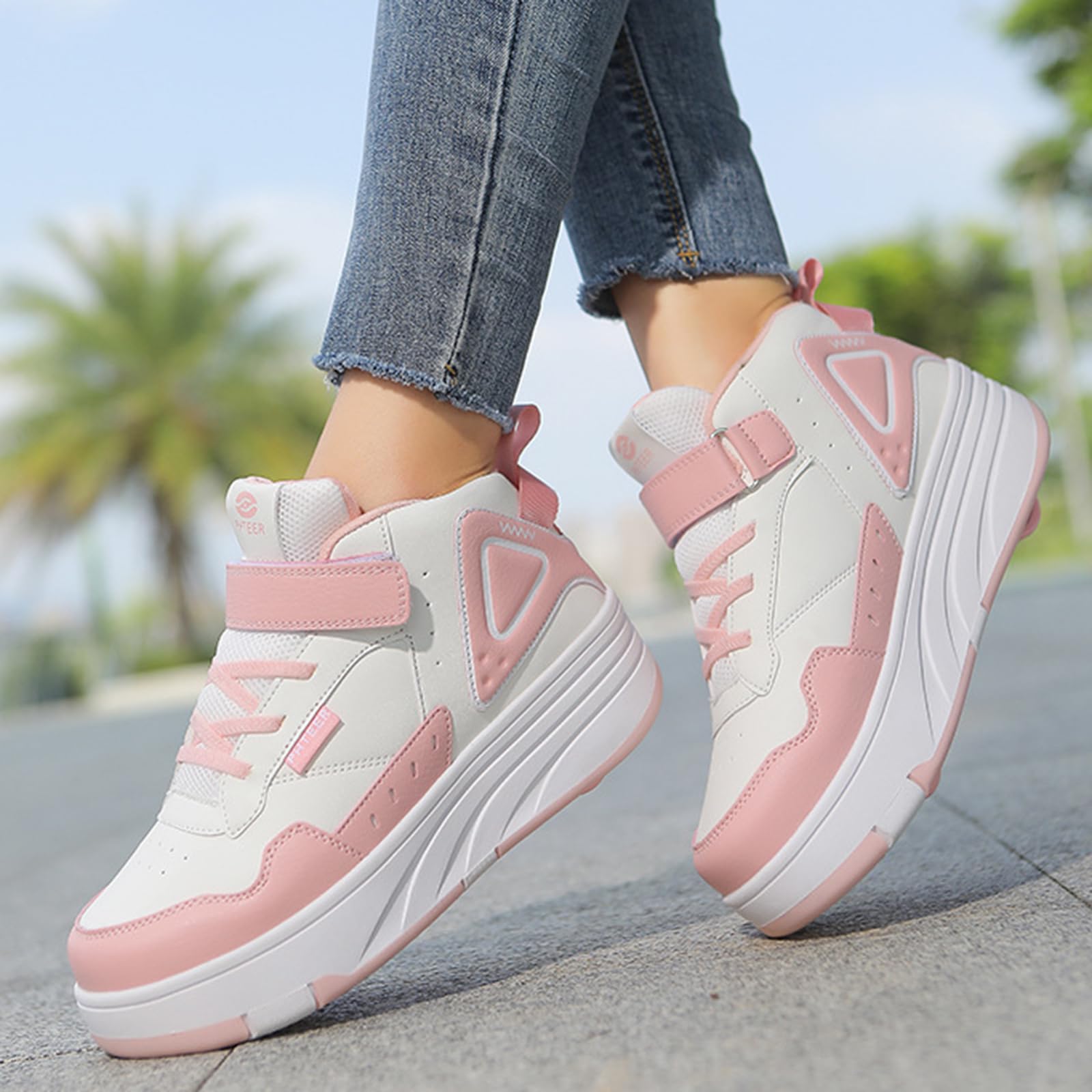 Zapatillas Deportivas con Ruedas para niños,Zapatos con Ruedas Unisex niños,Zapatos con Ruedas retráctiles,2 en 1,Multiusos,con 4 Ruedas Retirable,Retráctil,para Pascua Cumpleaños