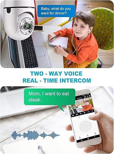 Miniatura 6 de Cámara de bombilla inalámbrica WiFi HD 1080P de 360 grados con cámara panorámica de luz detección de movimiento inteligente y visión nocturna cámara