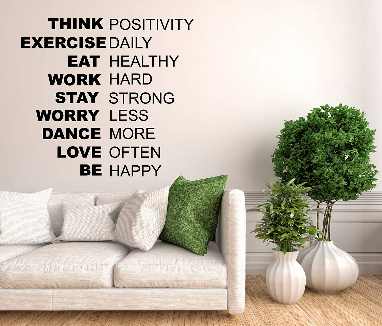 Buy Wallstick " possitive Quotes " wallstickers (Vinyl 80 cm x 75 cm