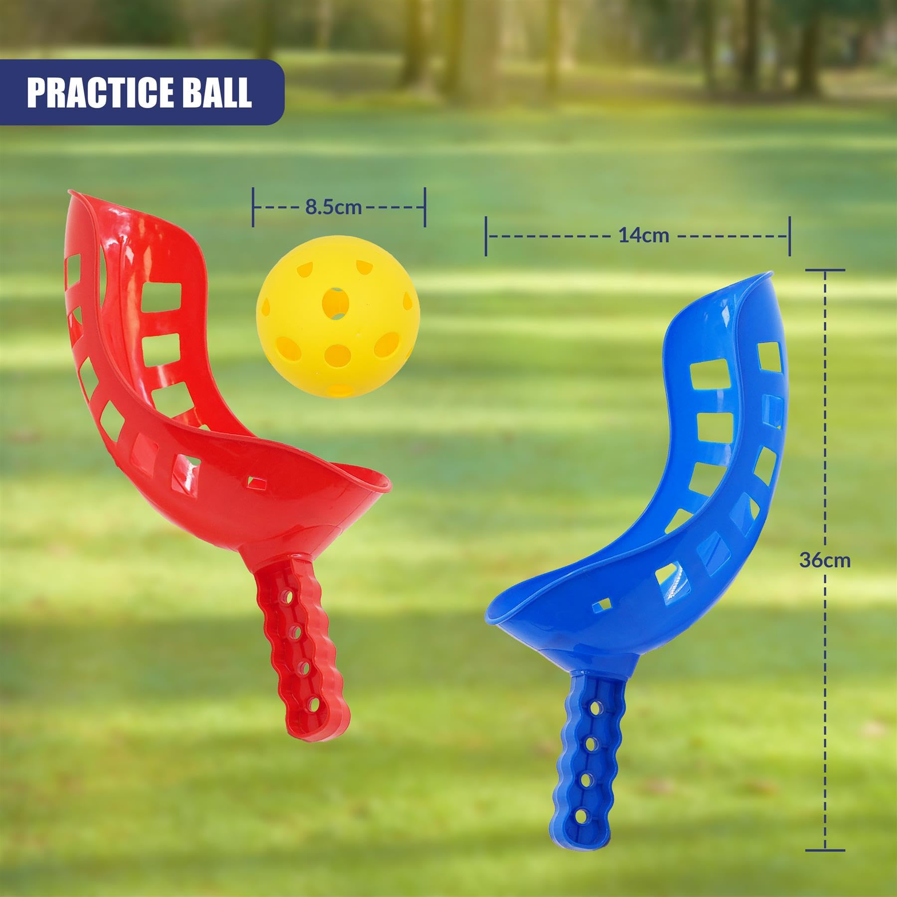 The Magic Toy Shop 6 Games in 1 Sports Set – 19 Pcs Bat, Racket, Toss, Catch, Ball & Frisbee, Indoor Outdoor Play – Lightweight, Builds Motor & Social Skills – Families, Camping, Beach, Garden & Park — view 7