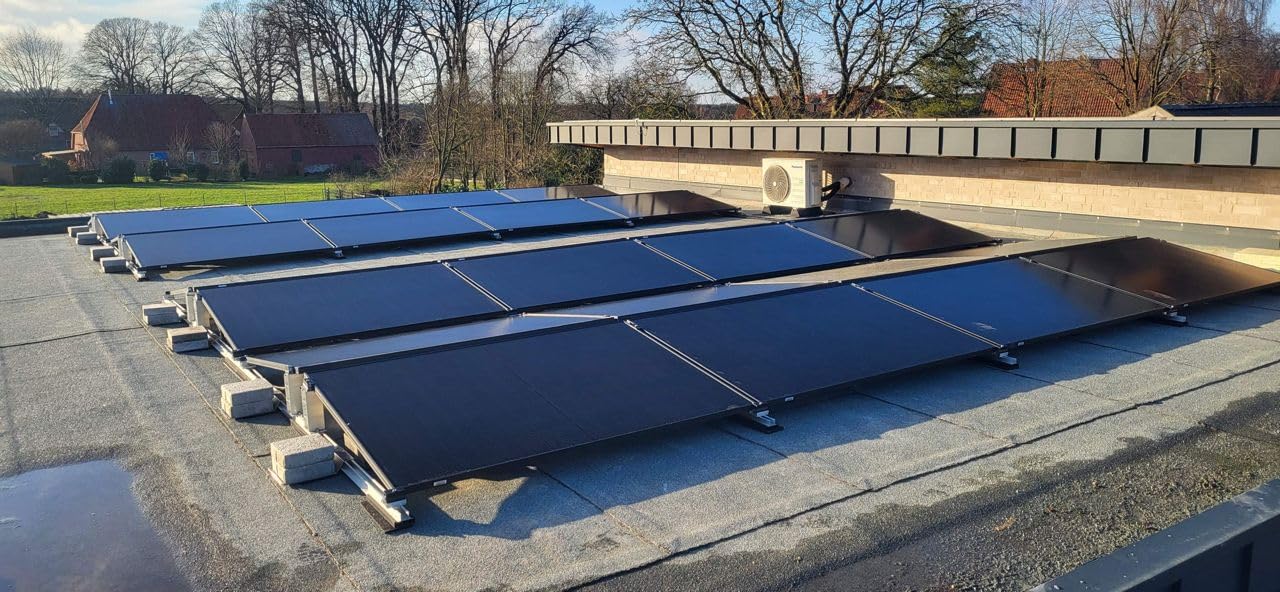 Avoltik 4x Flachdachhalterung für Solarmodule ohne Bohren I PV Halterung Flachdach oder Boden I Solarmodul Halterung Flachdach I einfache Montage, flexible Ausrichtung, robust & langlebig 0% MwSt